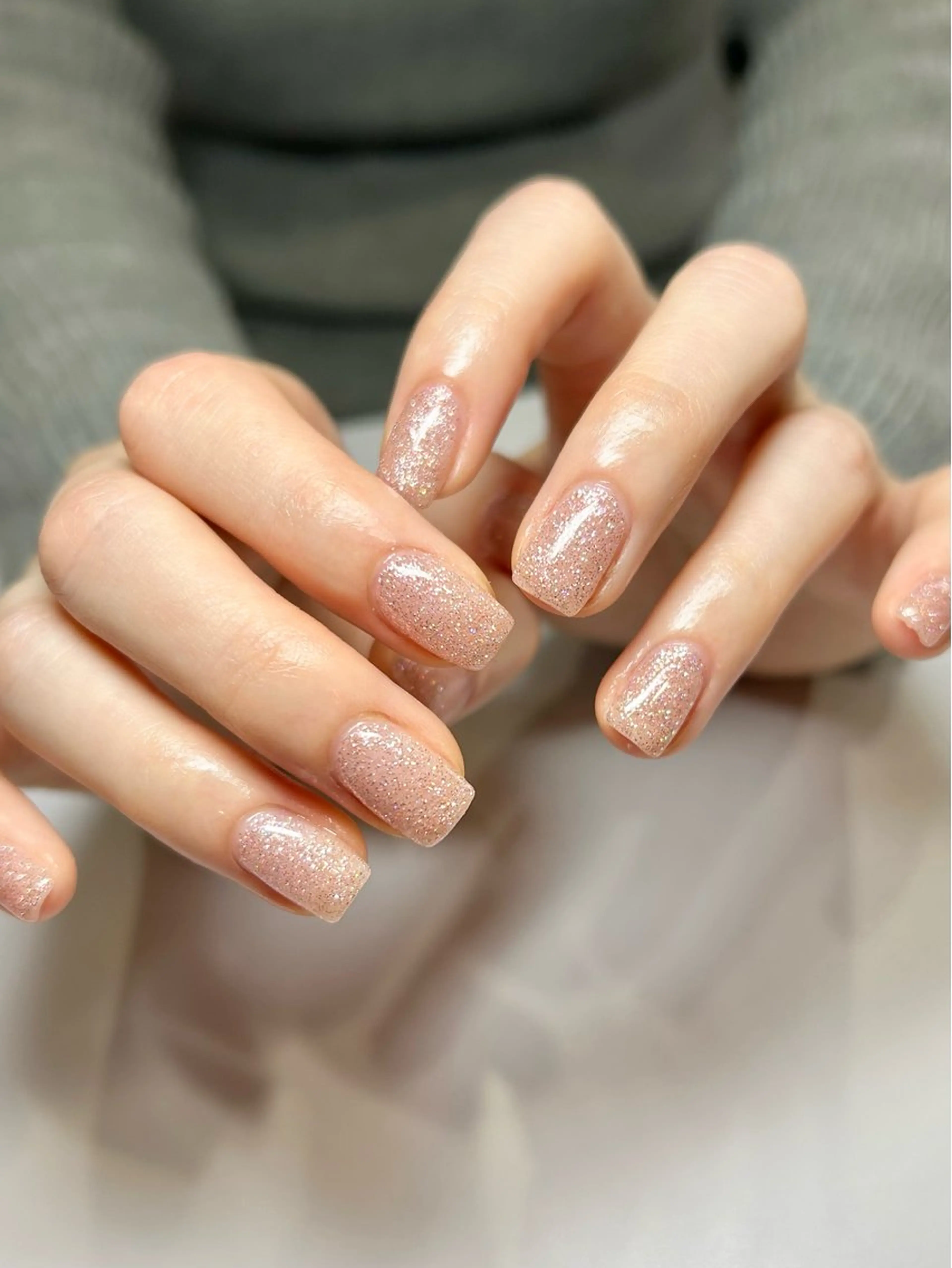 ネイル ラメ(グリッター) ワンカラーネイル ハンドネイル welina Miyukiのネイルデザイン