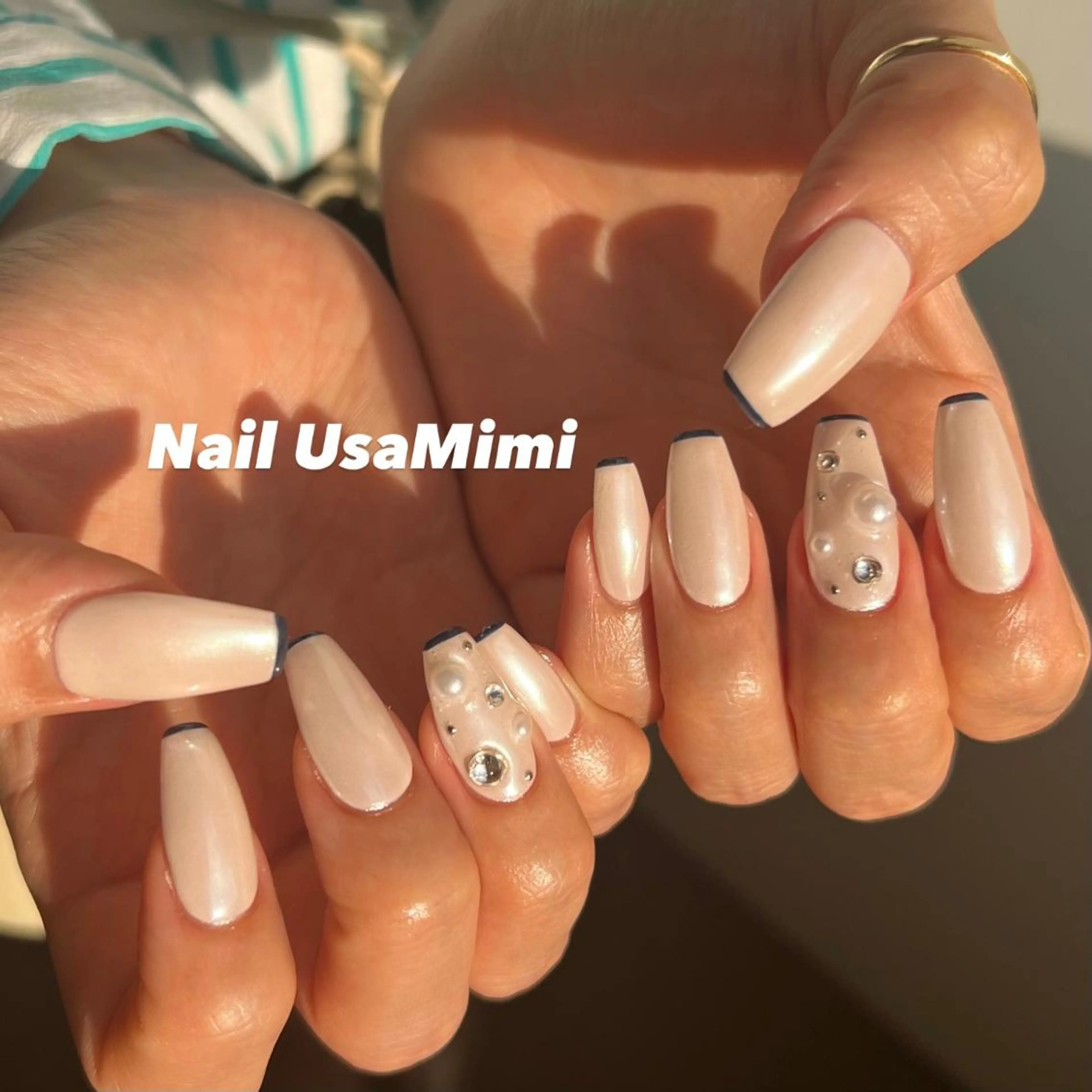 ネイル フットネイル ジェルネイル キラキラネイル マグネットネイル 持ち込み 本町ネイルNail UsaMimiのネイルデザイン
