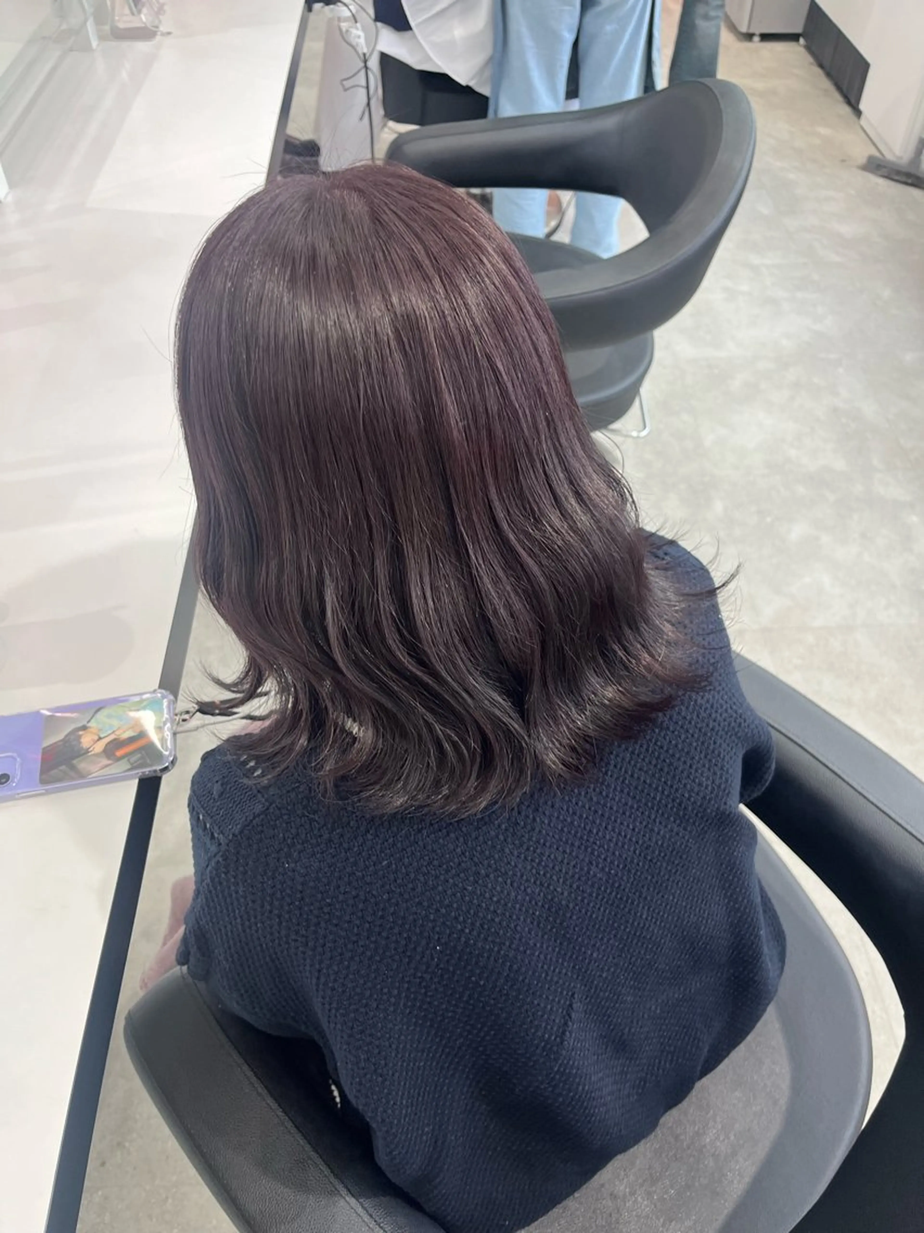 ミディアム カラー みう/仙台/暖色/ 艶髪/顔周りカット/のヘアスタイル