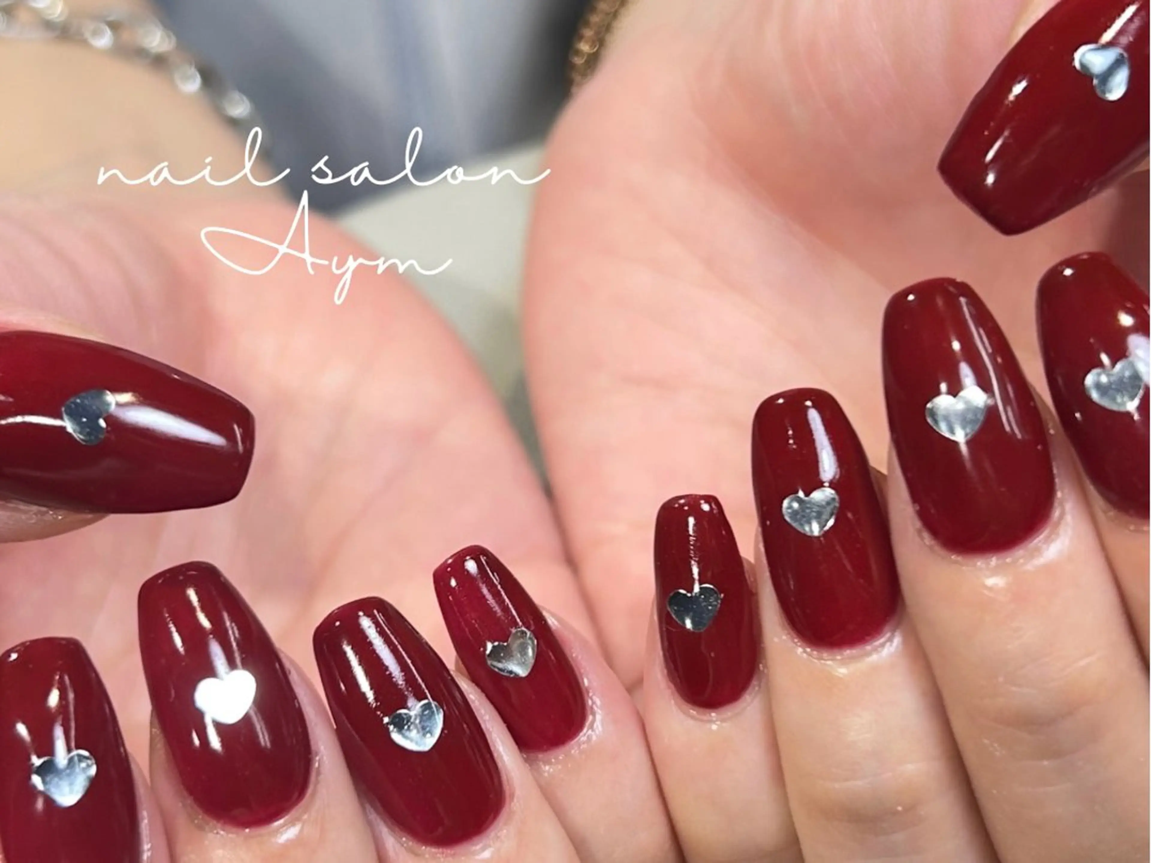 ネイル ボルドー ワンカラーネイル nail salon Aymのネイルデザイン