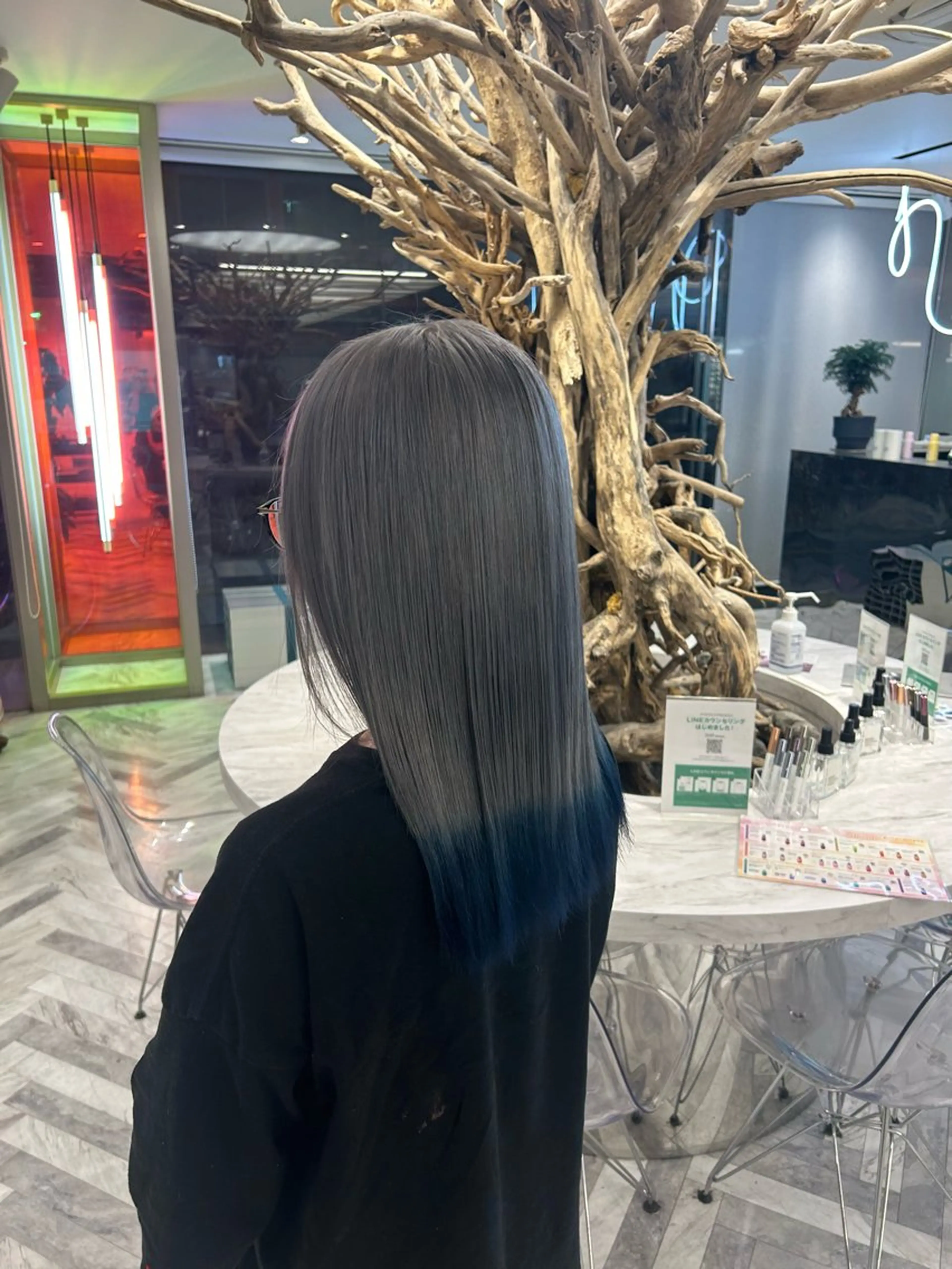 セミロング ヘアカラー トリートメント メンズ/ボブ/パーマ /くるみのマツエク・マツパデザイン