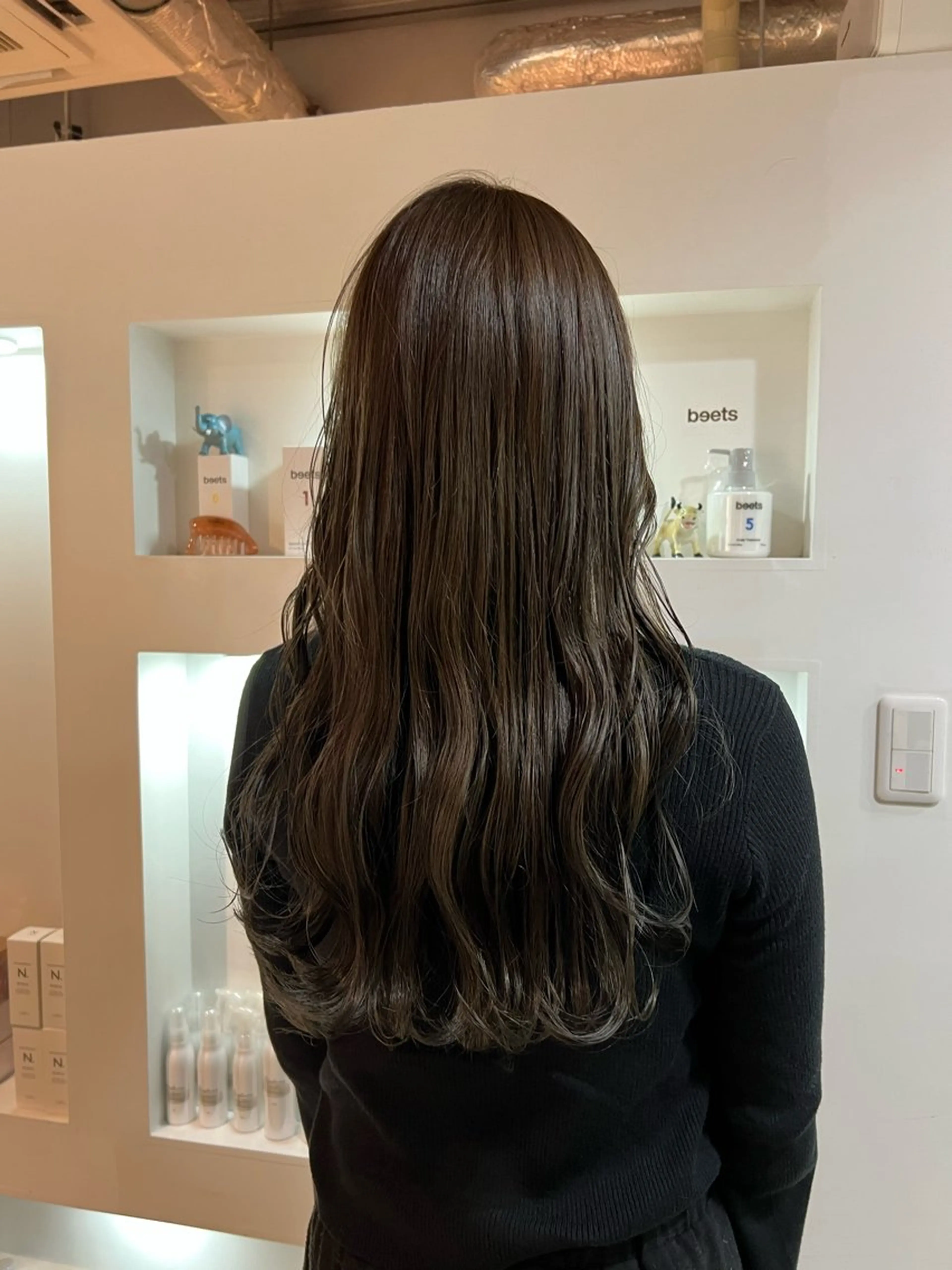 ロング カラー ブラウンカラー おくにし はなのヘアスタイル