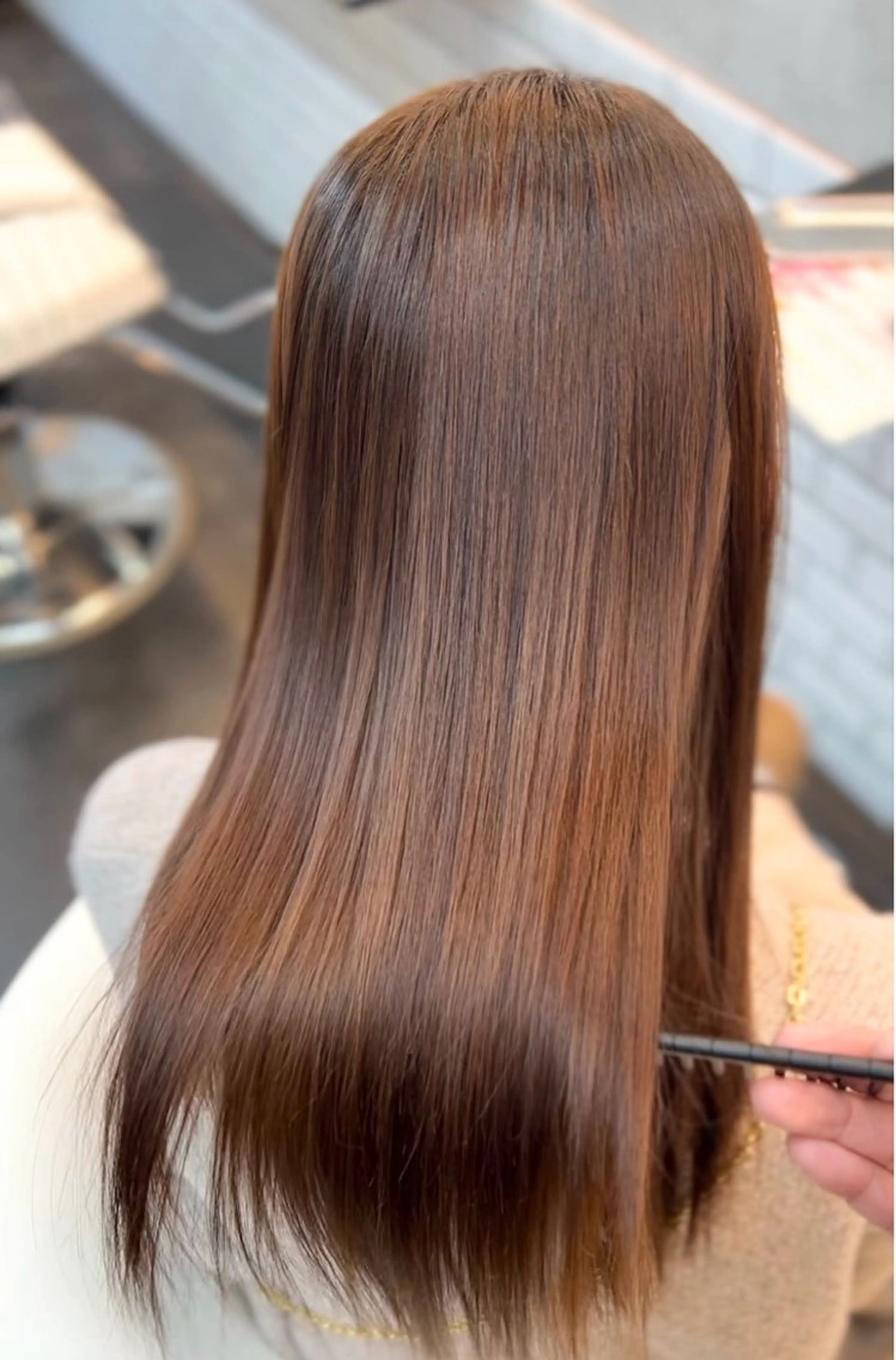 ロング ケアカラー ボブ 顔周りカット ハイライト 髪質改善 カット トリートメント ✨艶髪・絹髪特化✨ Lit  hairのヘアスタイル