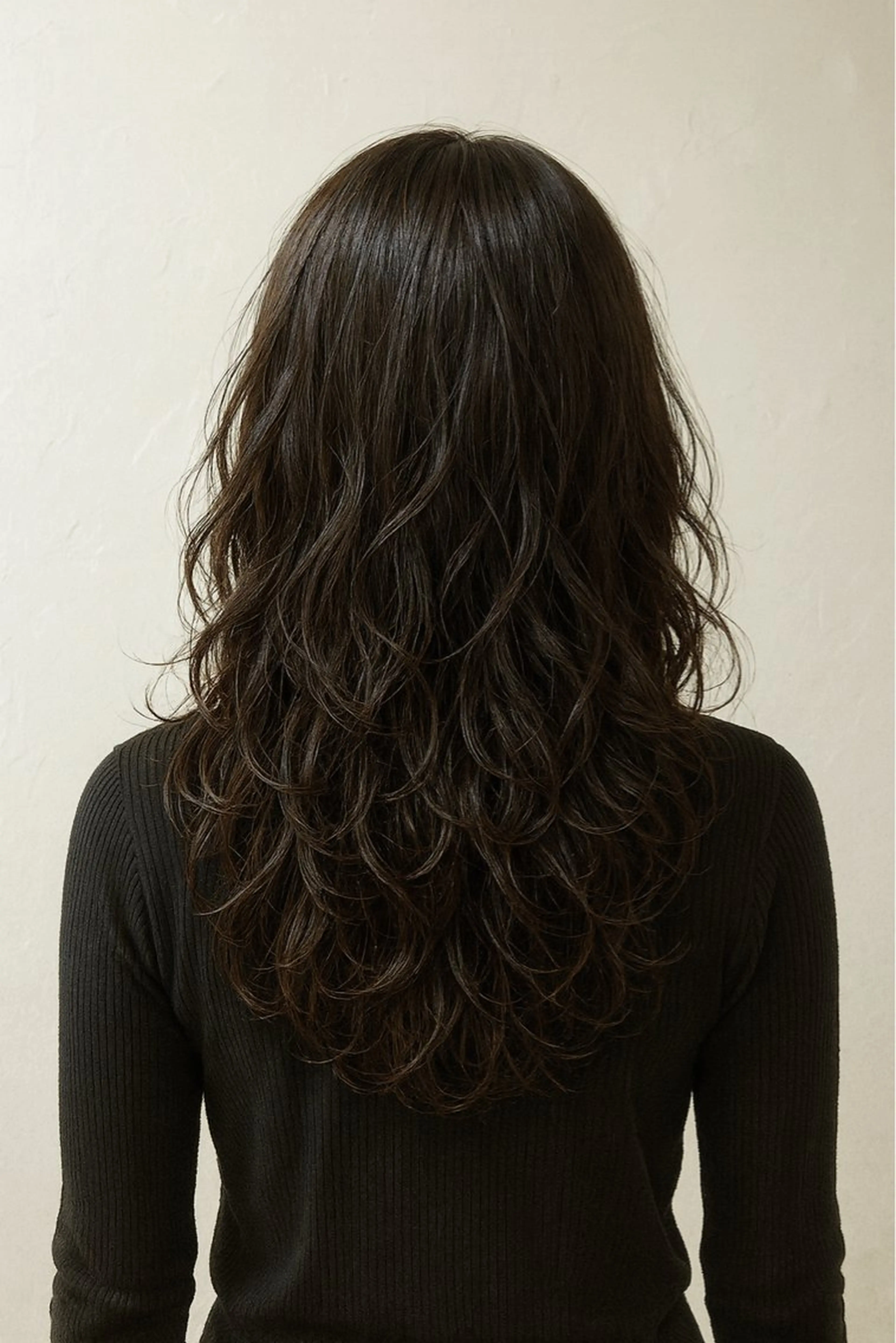 ロング くせ毛 ハイレイヤー 髪質改善 レイヤーカット ロング HALB所属・大園 晃のヘアスタイル