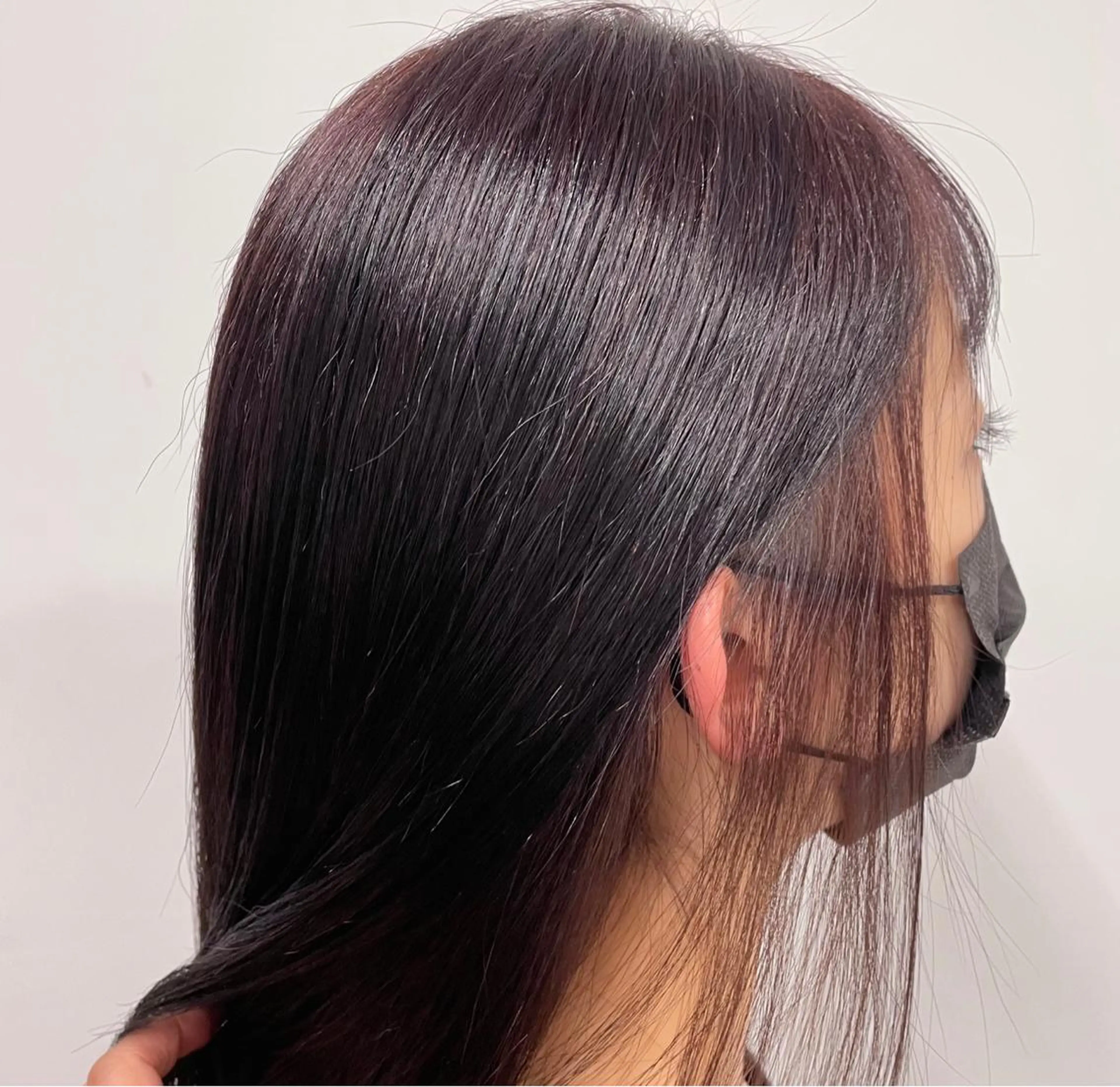 ミディアム ピンクブラウン 松村 あづみのヘアスタイル