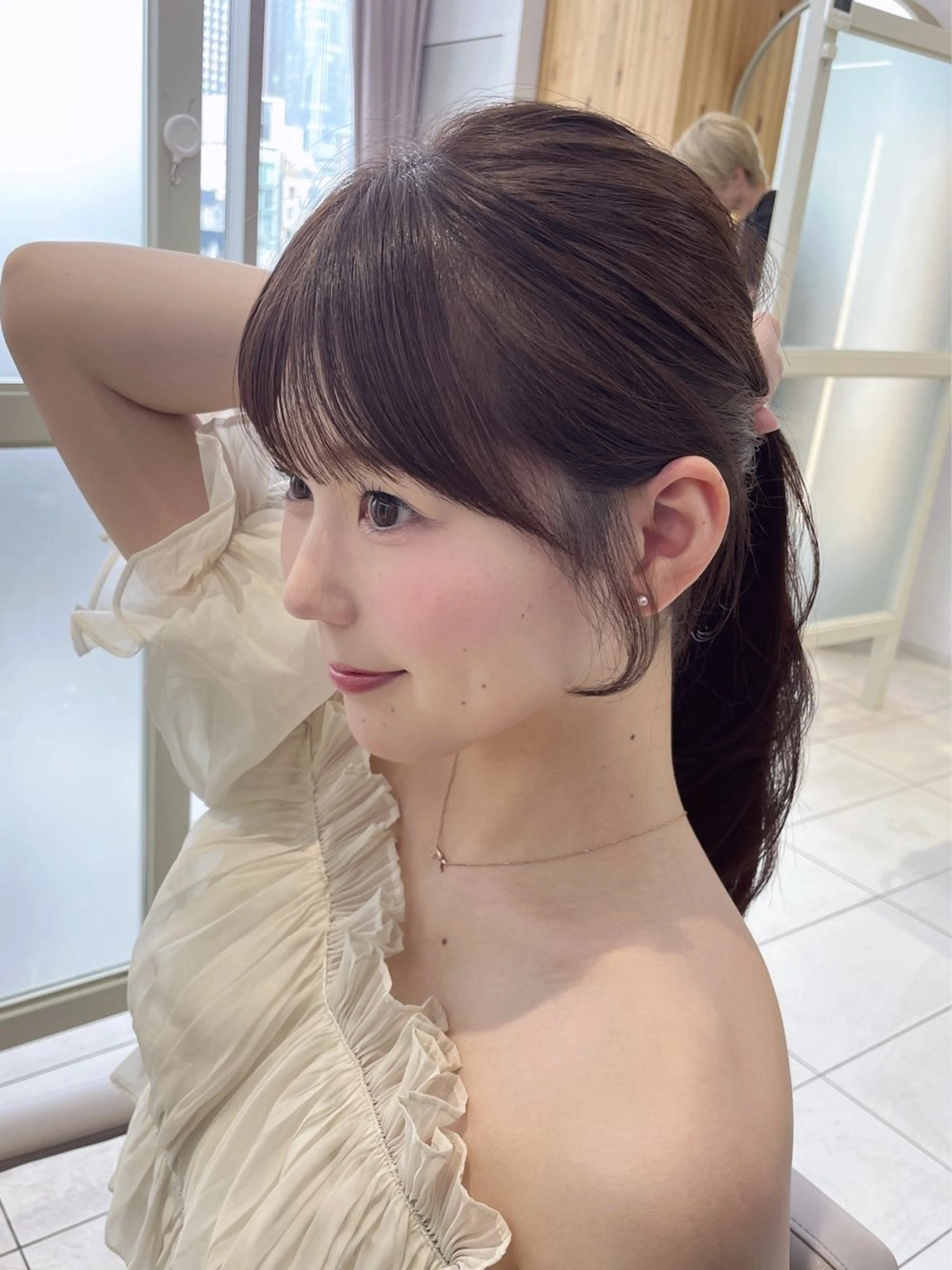 セミロング カット 顔周り/透明感カラー /韓国ヘア/TAKUのヘアスタイル