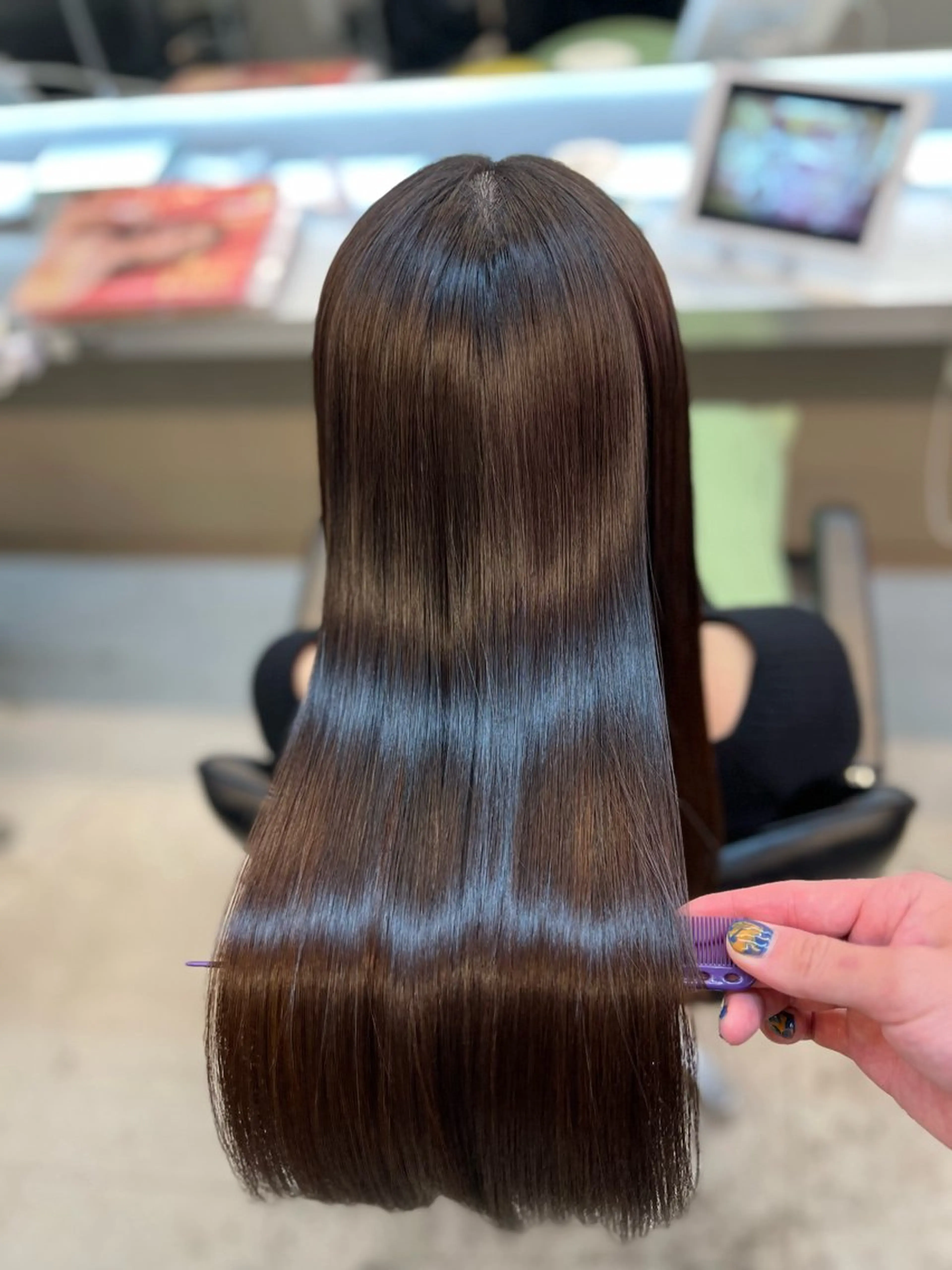 ロング 縮毛矯正 トリートメント 乾かすだけでまとまる /髪質改善西村涼太のヘアスタイル