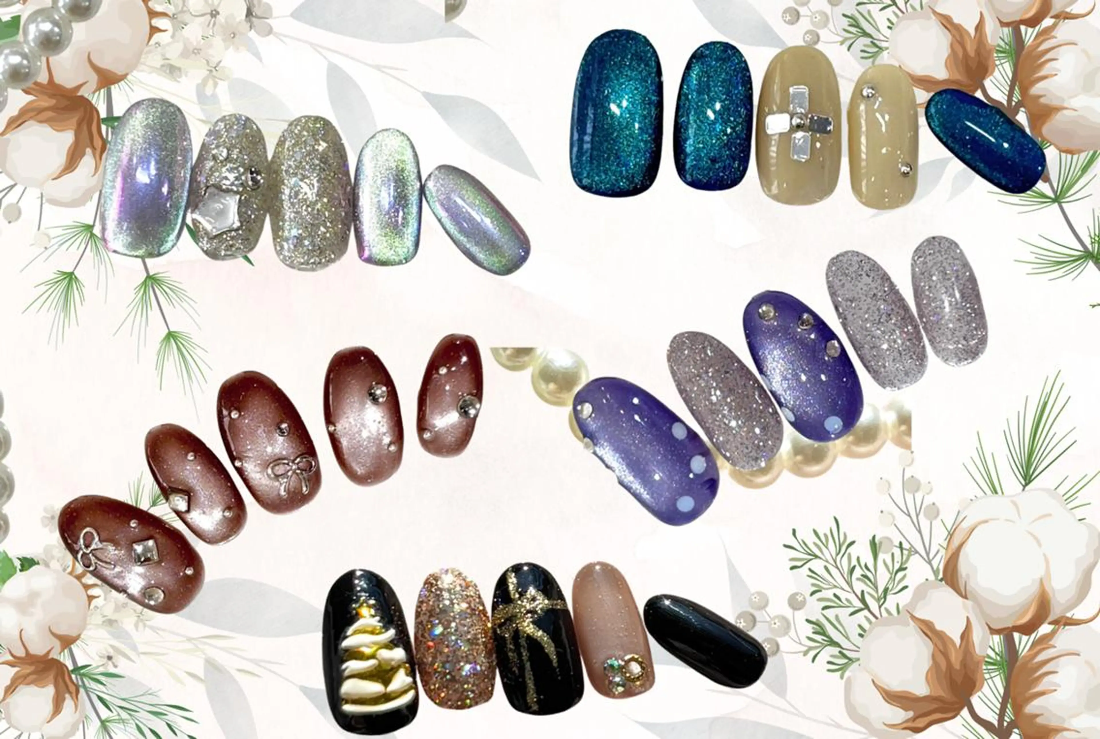 ネイル アートネイル 冬ネイル ハンドネイル Nail Salon Lindaのネイルデザイン