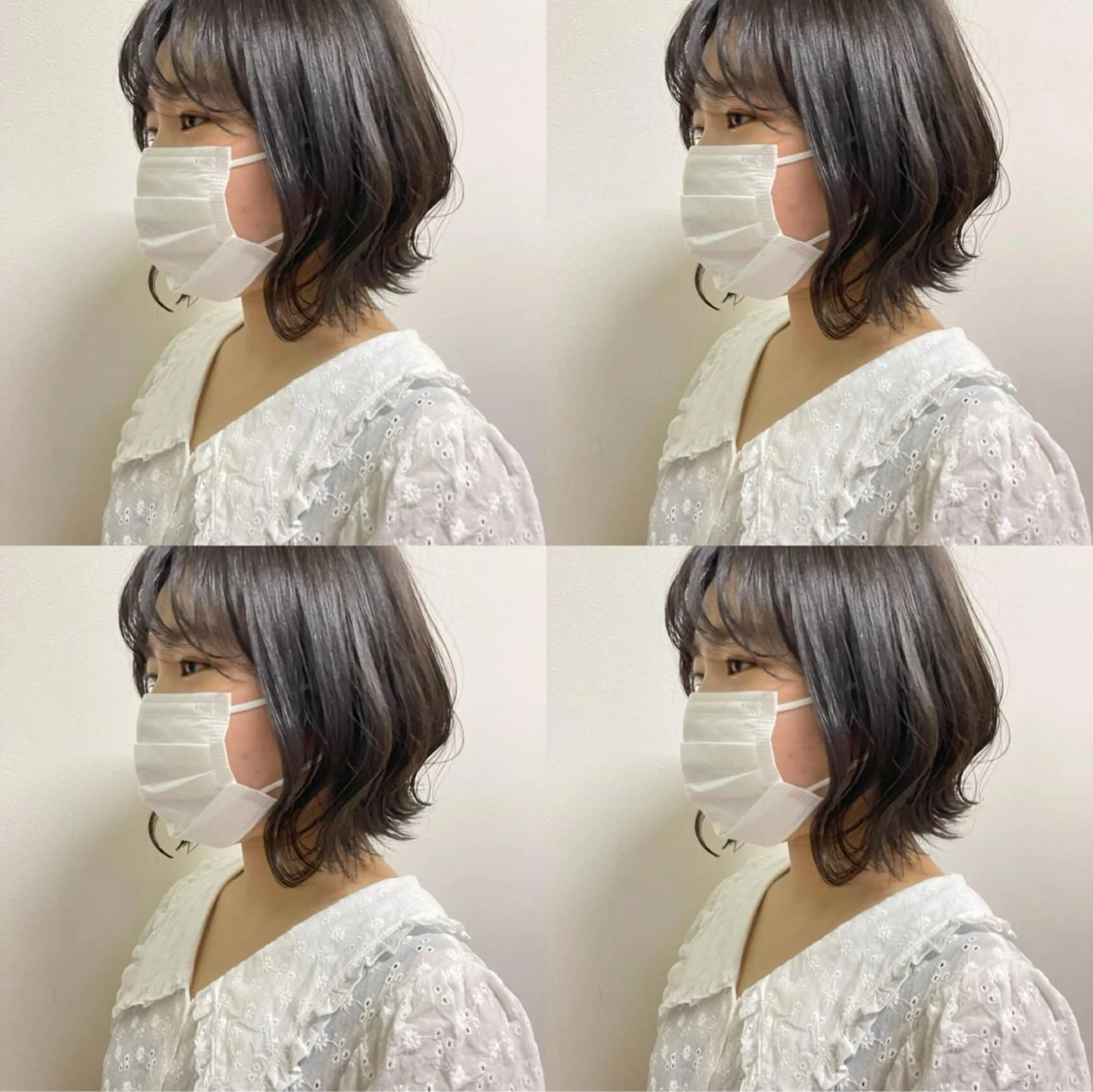 ミディアム カラー ボブ 【AMANEQ】 yuka🦋のヘアスタイル