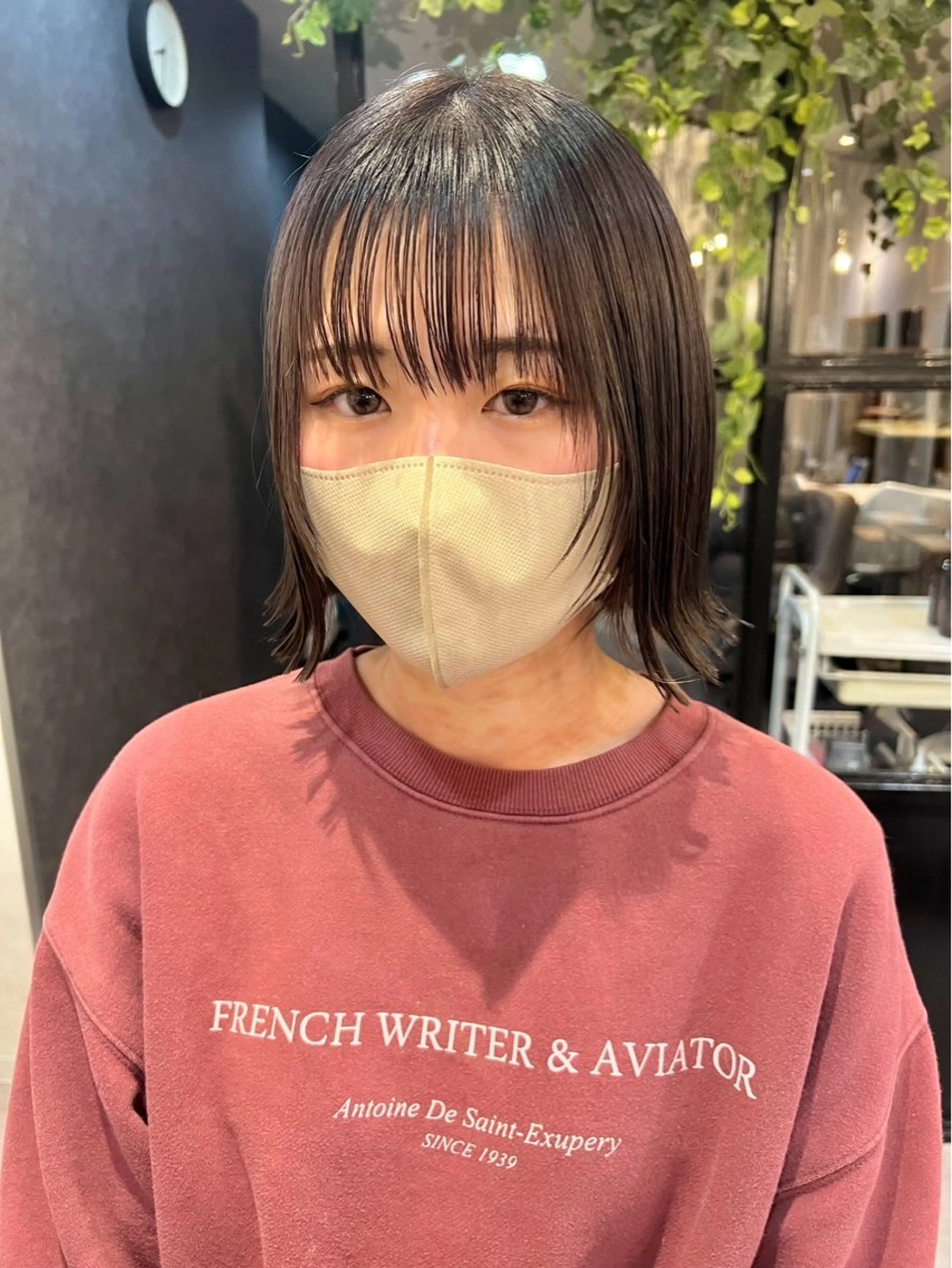 ミディアム カラー ヘアアレンジ カット ヘアカラー トリートメント IVY joure Suzu.のヘアスタイル