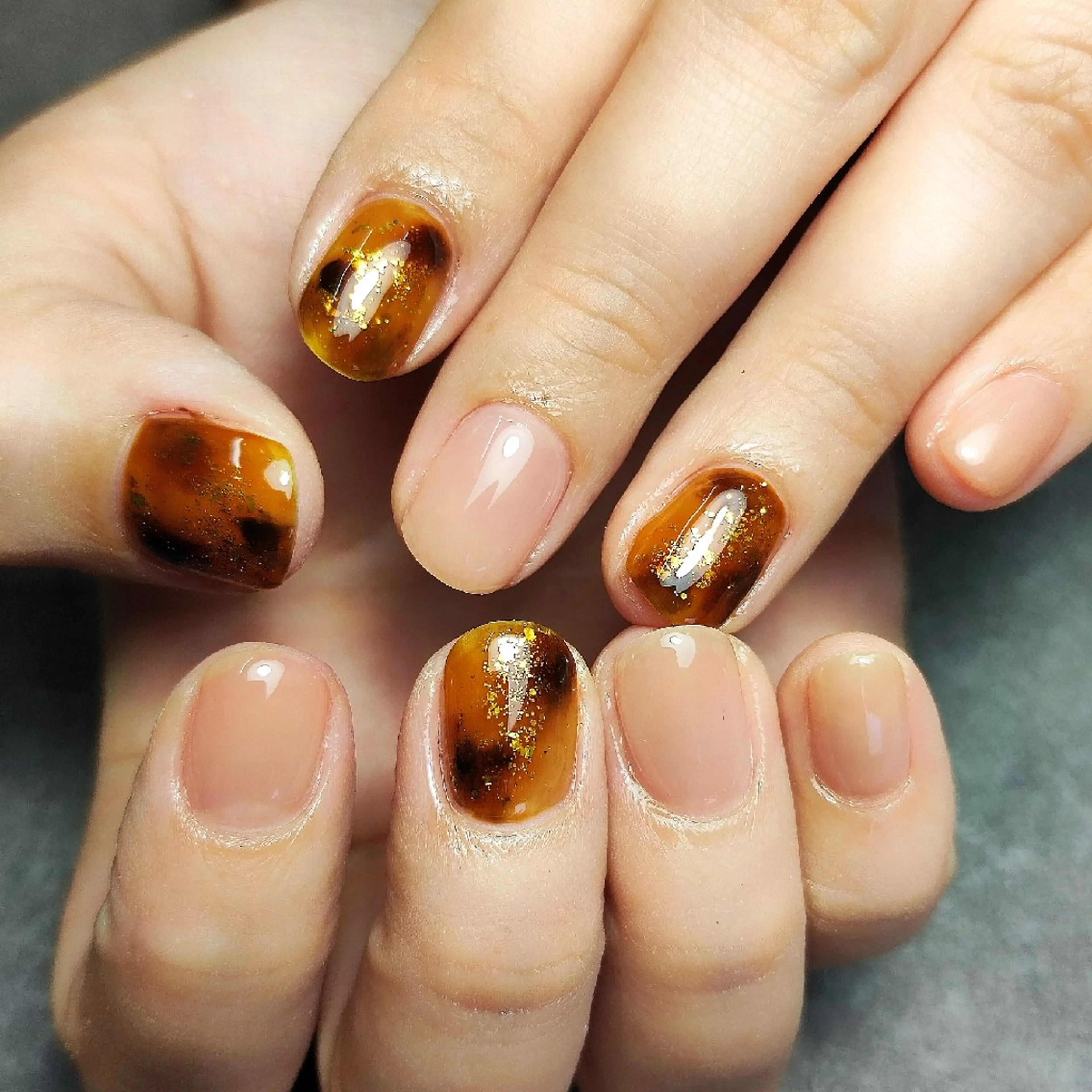 ネイル べっ甲ネイル 個人サロン saltnailのネイルデザイン