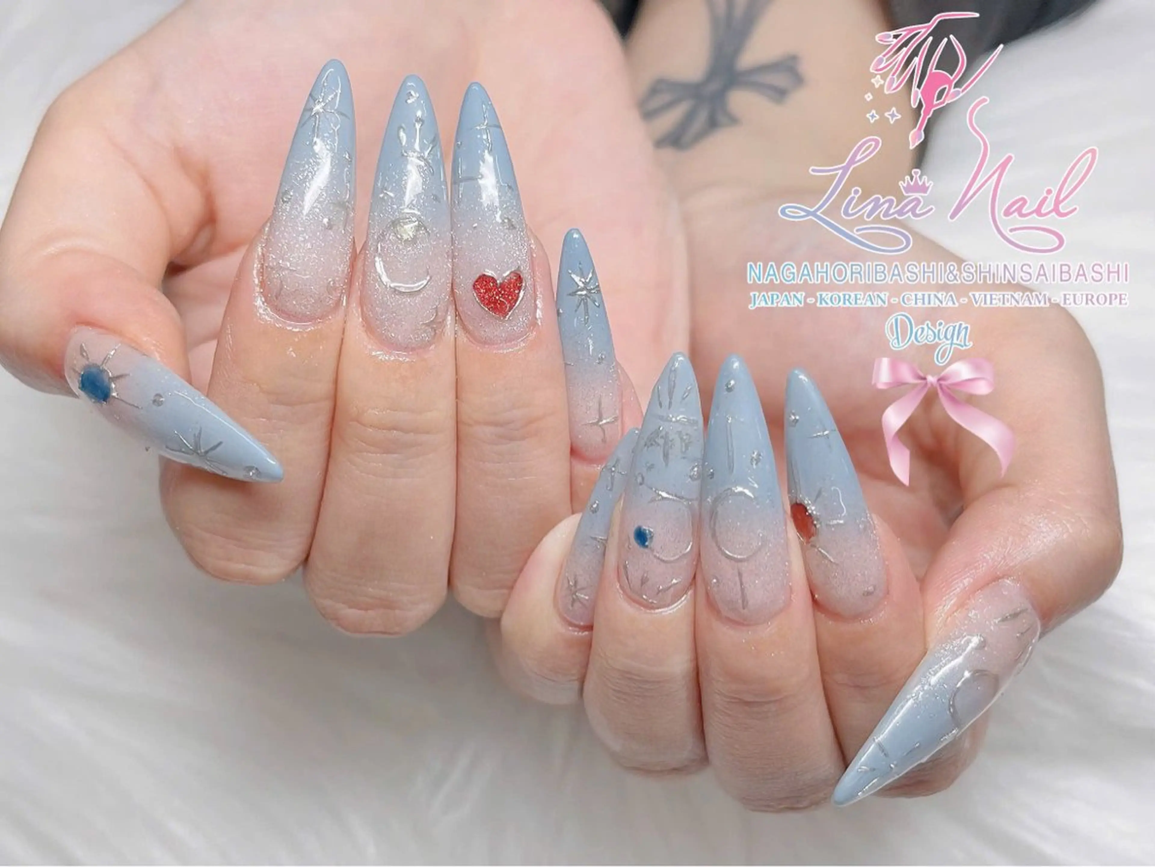 ネイル アートネイル 長さ出し ハンドネイル 79LINA NAIL 心斎橋店所属・リナネイル アメ村心斎橋店のネイルデザイン