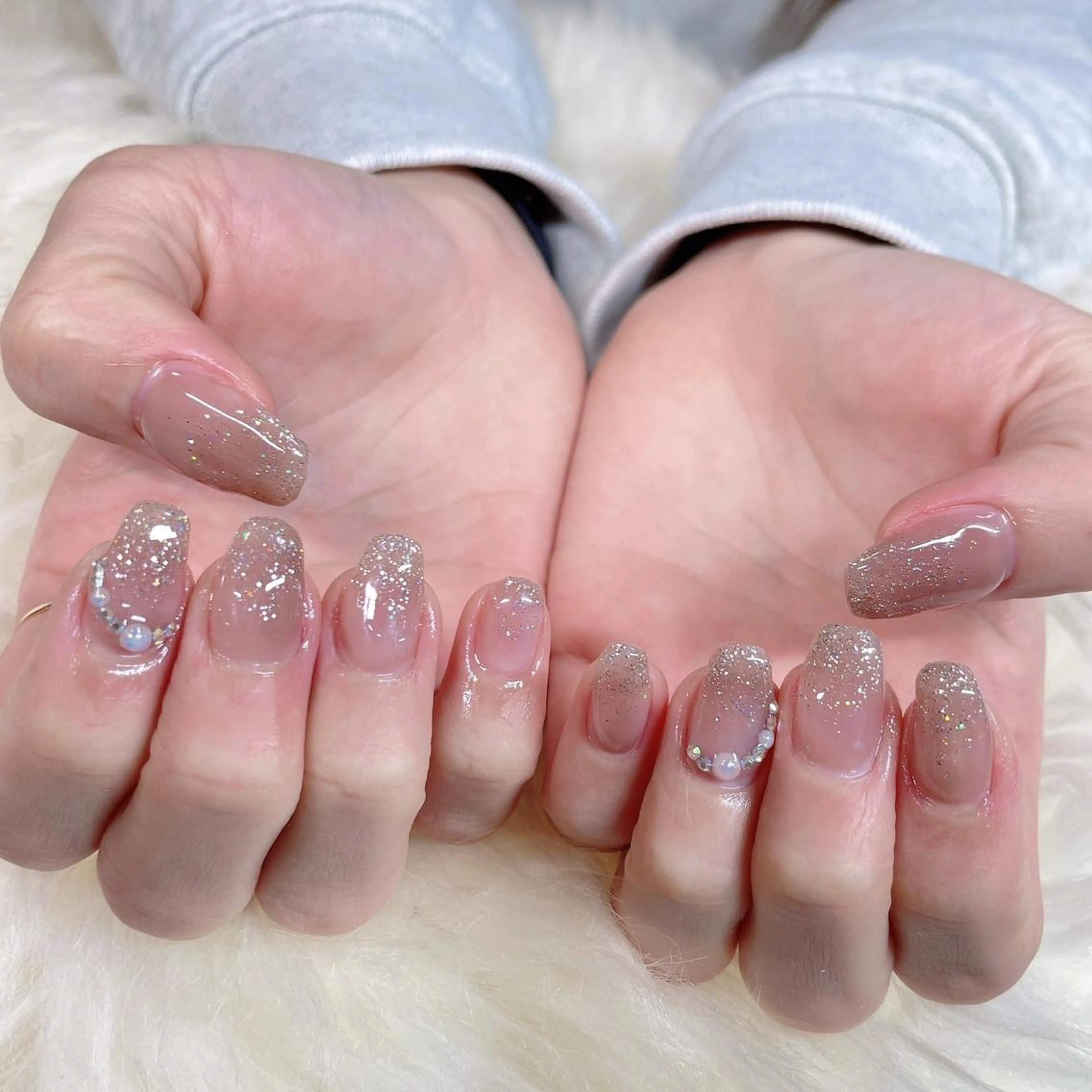 セミロング ハンドネイル ハンドケア 💜MIYA nail川崎店のネイルデザイン