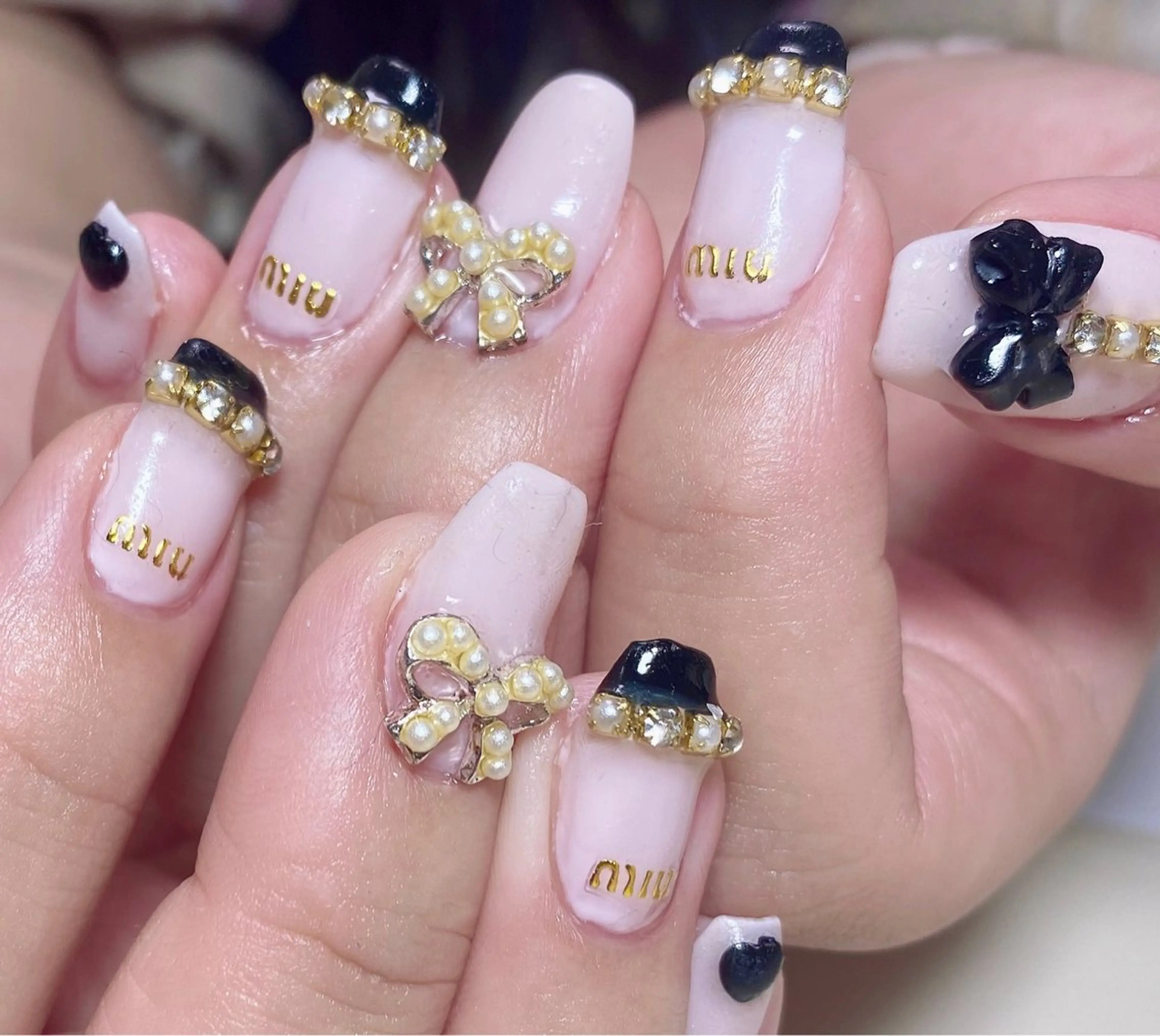 ネイル ガーリー 持ち込み ハンドネイル Nail Salon K 🧸美爪育成のネイルデザイン