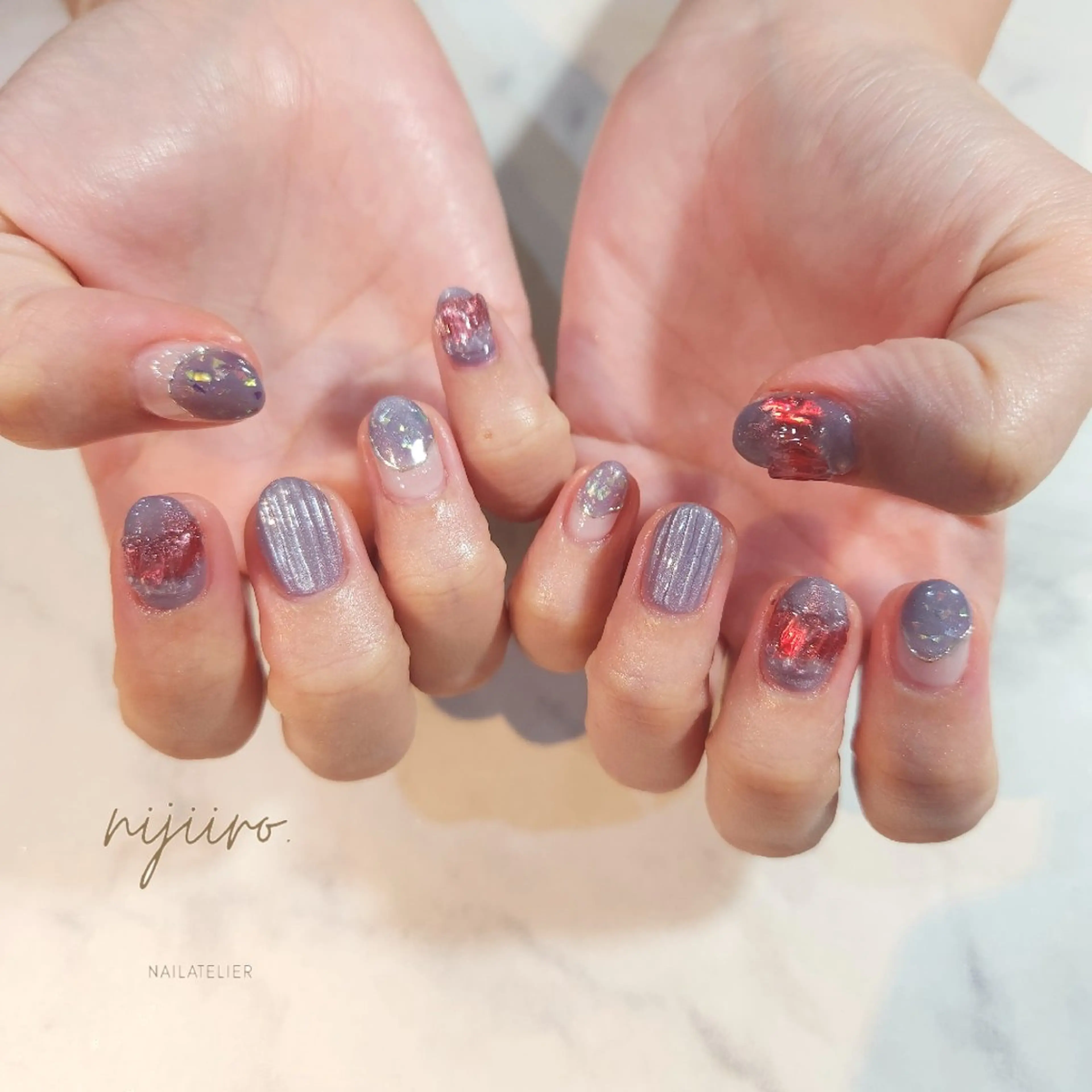ネイル ハンドネイル nailatelier nijiiro.所属・nijiiro🌈 サトウのネイルデザイン