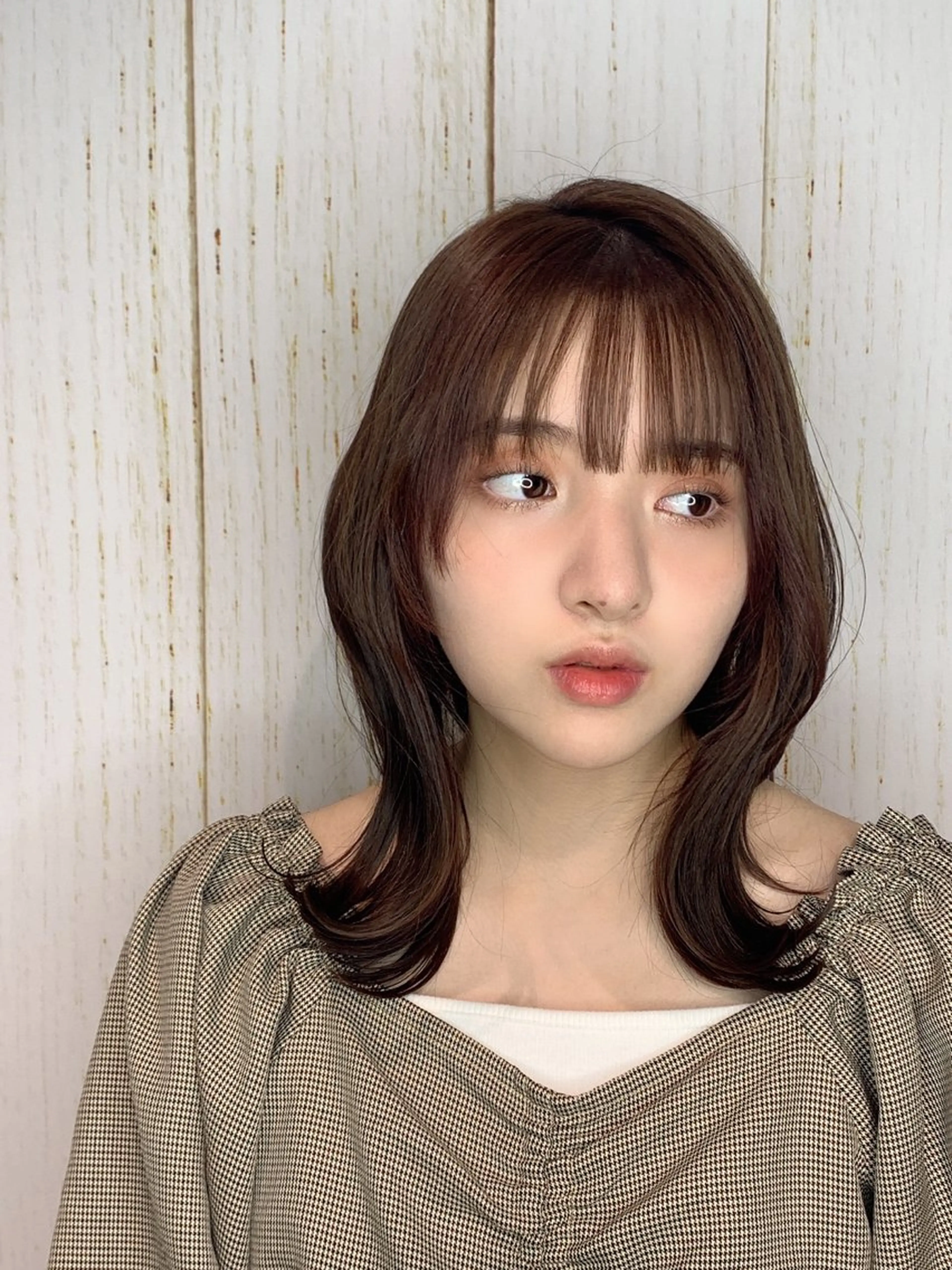 ミディアム 🦋ミルクティーベー ジュ🦋mayukiのヘアスタイル