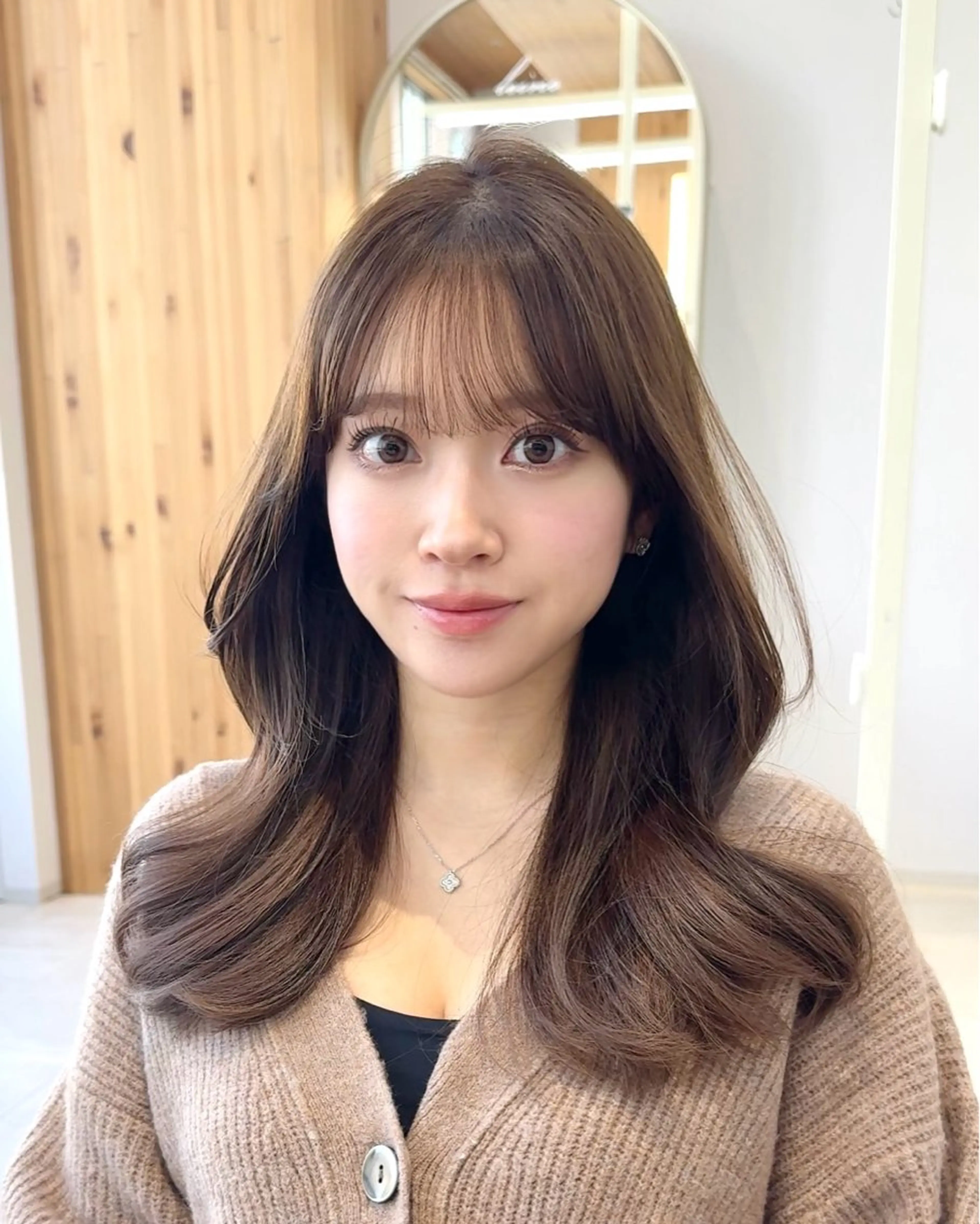 セミロング カット ヘアカラー トリートメント 韓国くびれレイヤー 🇰🇷はづきのヘアスタイル