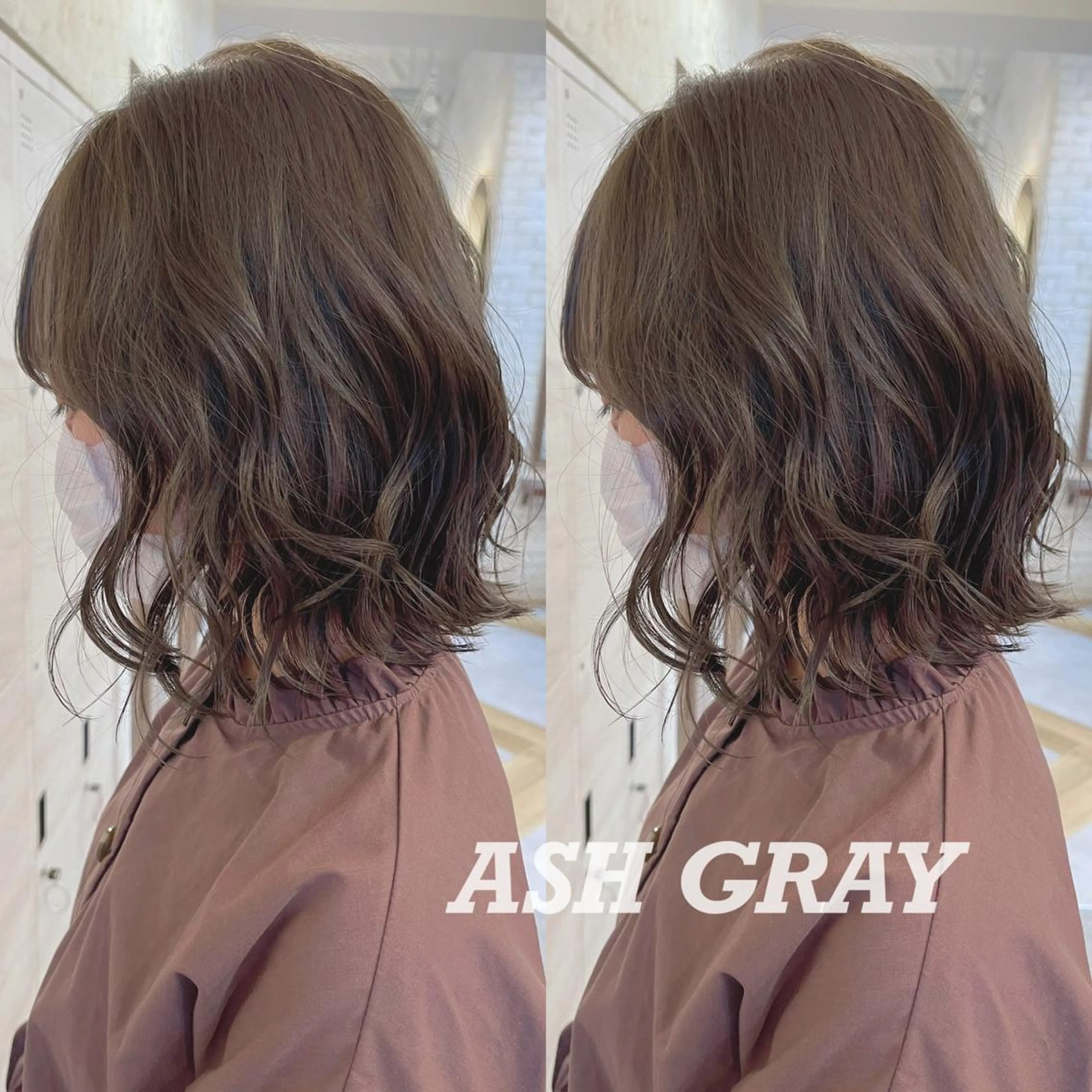 ミディアム カラー アッシュ アッシュグレー youres  hair所属・佐々木 裕一のヘアスタイル