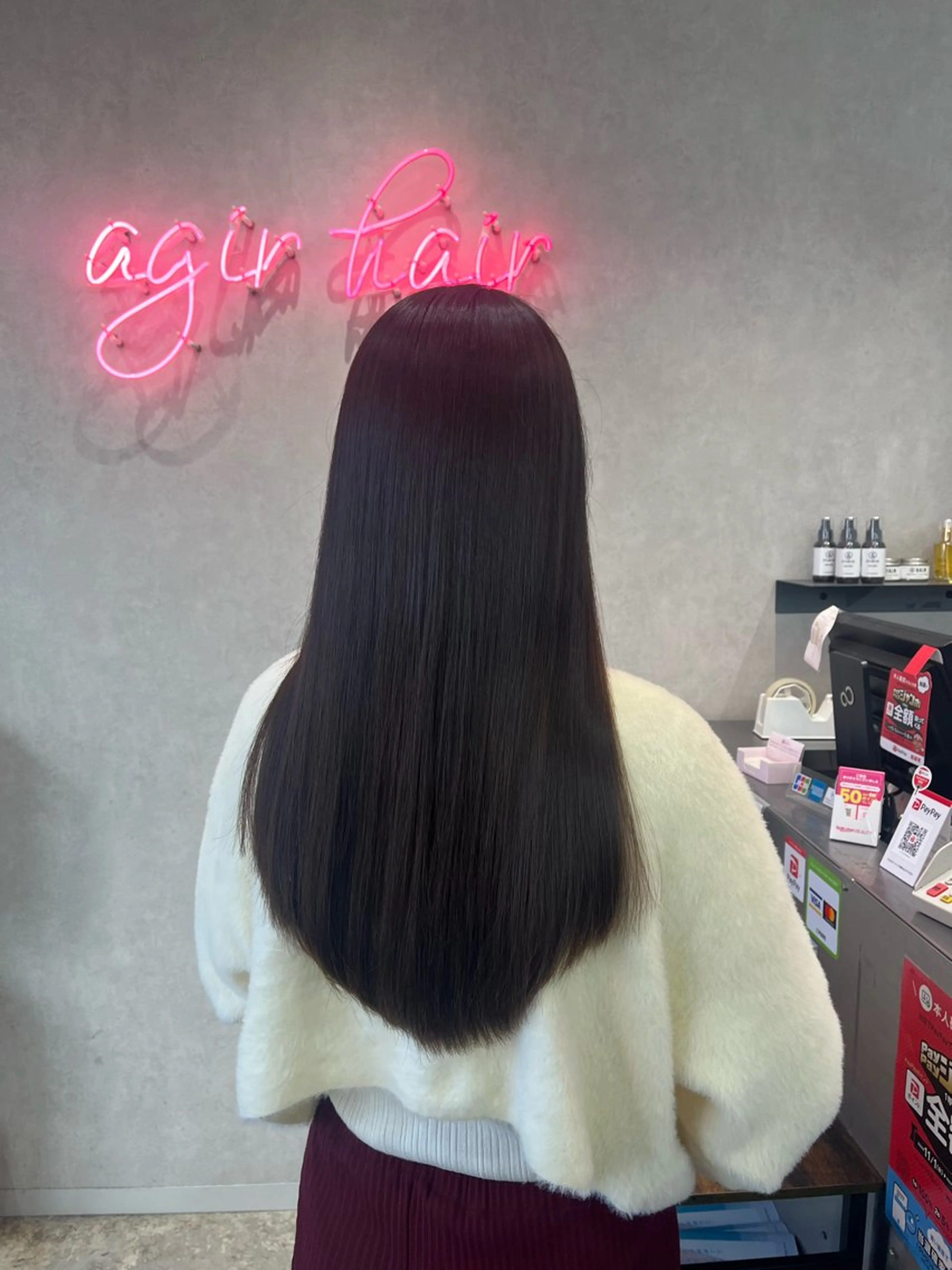 ロング カット 縮毛矯正 🪽髪質改善ストレー ト🤍美羽🤍のヘアスタイル