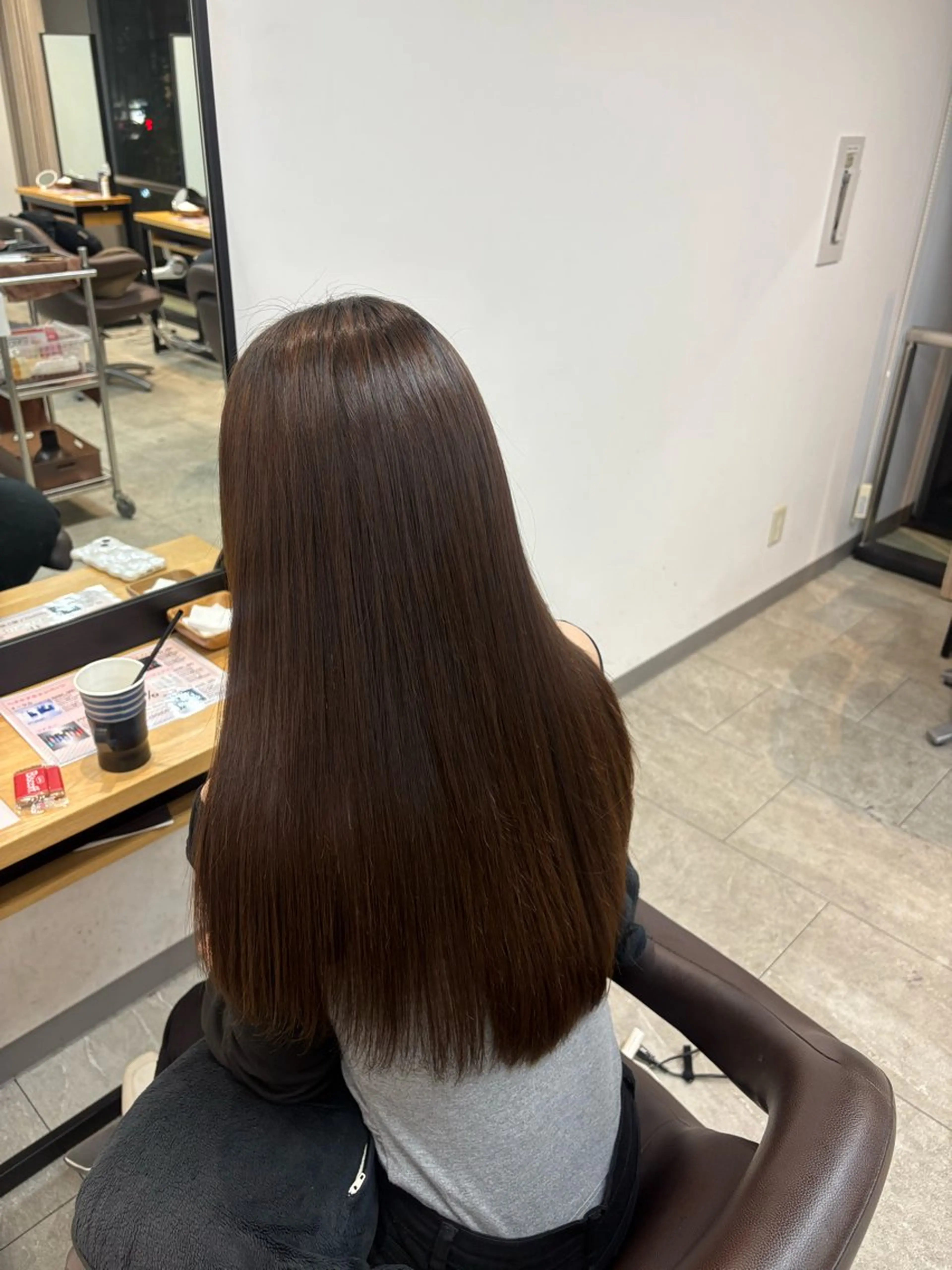 ロング 縮毛矯正 neaf 六本木店所属・六本木🫧ハイライト 望月彩音のヘアスタイル