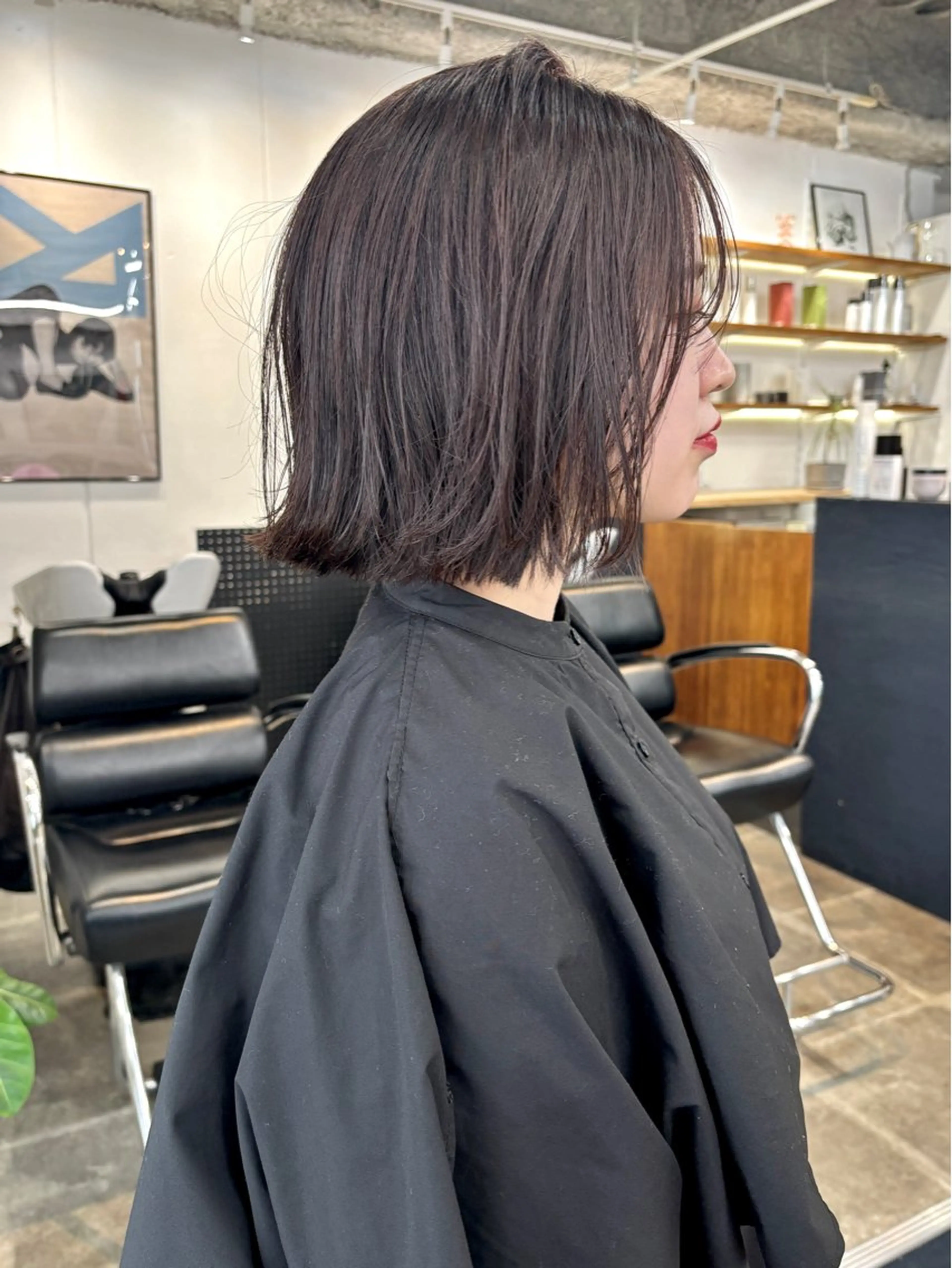 ミディアム カラー ベージュカラー ブリーチ ボルドーカラー ブラウンカラー カシス ヘアカラー トリートメント 暖色カラー/天神/ ヘイマサクラのヘアスタイル