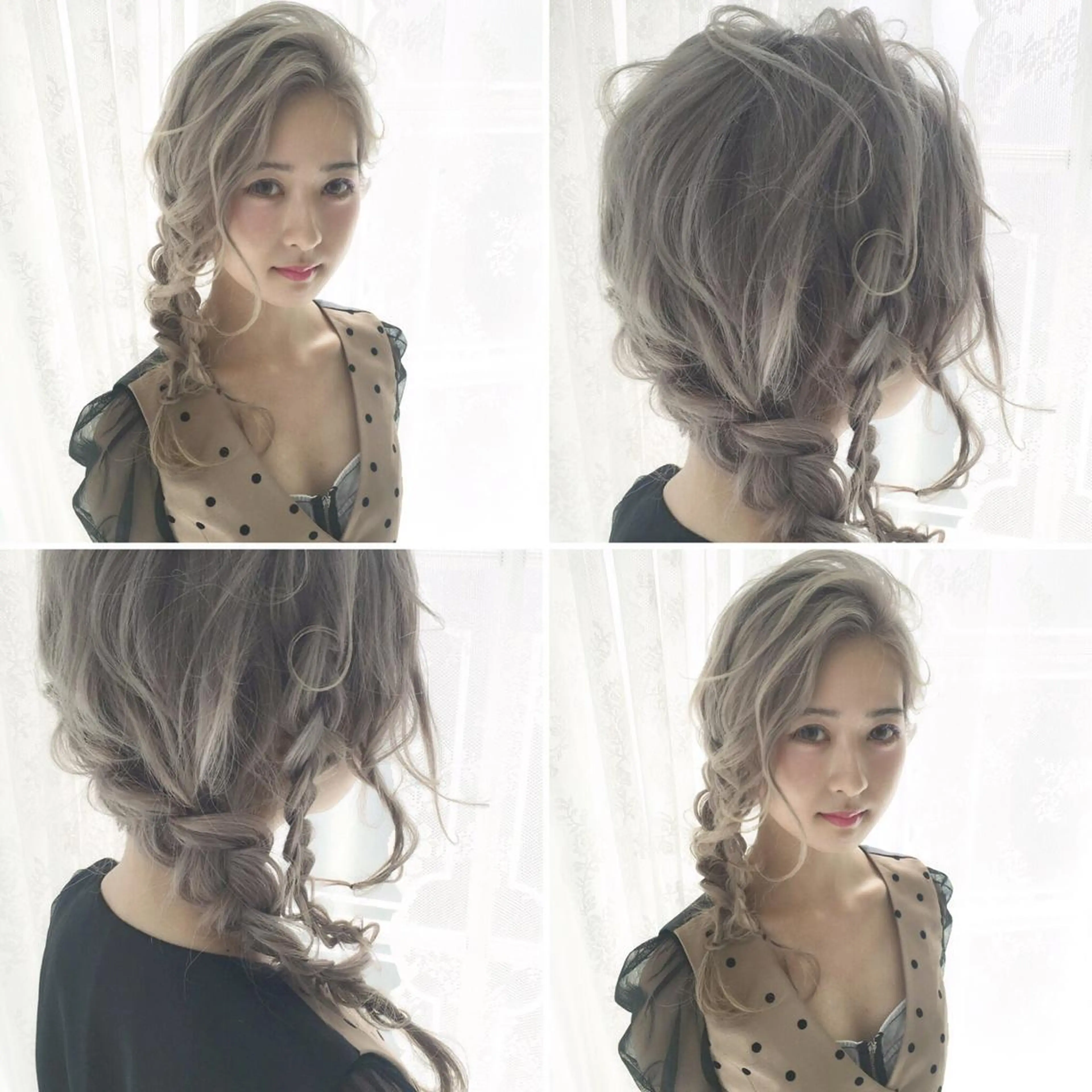 セミロング カラー ヘアアレンジ エクステの神様 ▫️原島ユウヤ▫️のヘアスタイル