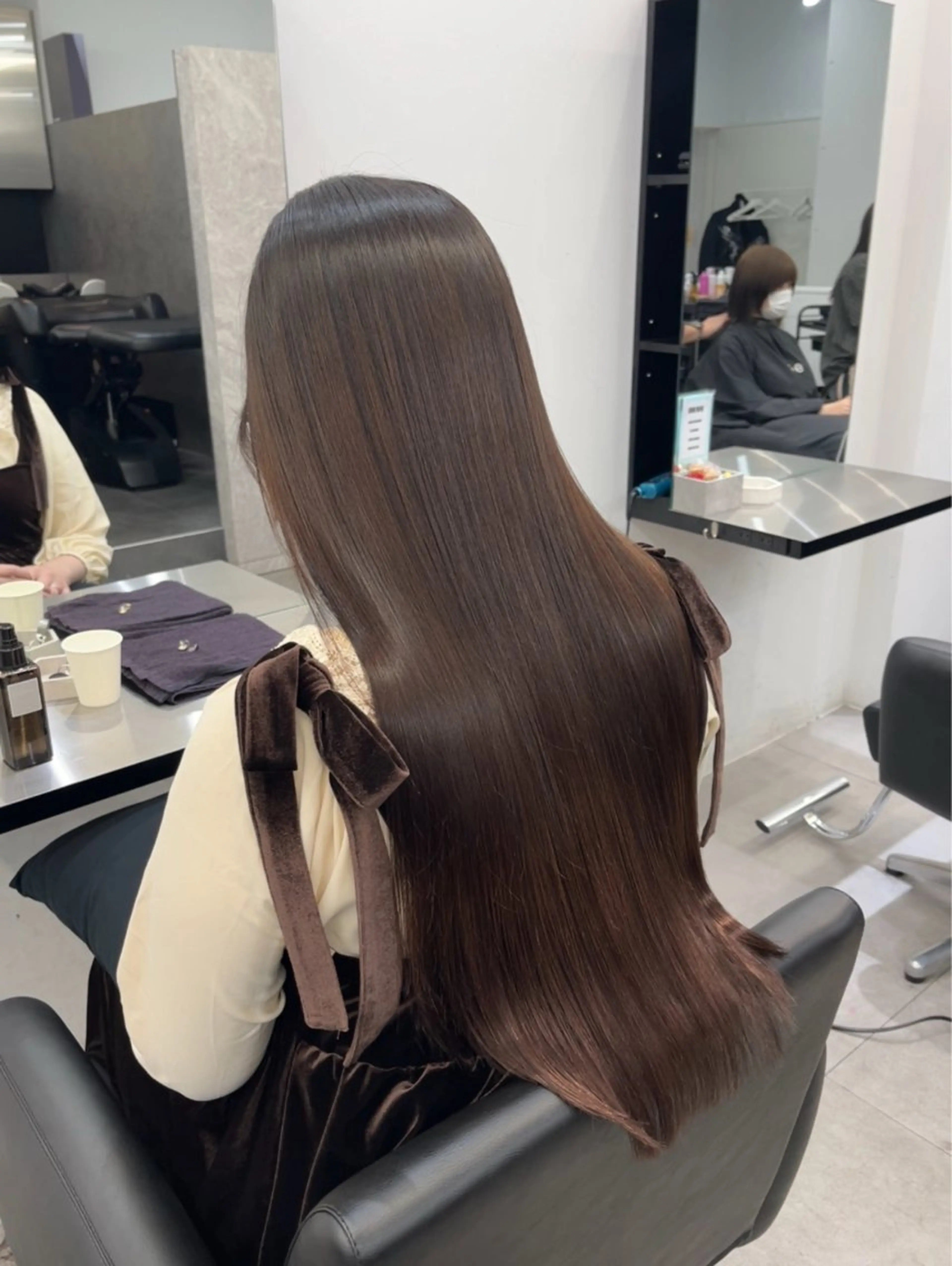 ロング カット ヘアカラー 縮毛矯正 トリートメント 髪質改善/縮毛矯正 梅田茶屋町/西尾祐作のヘアスタイル