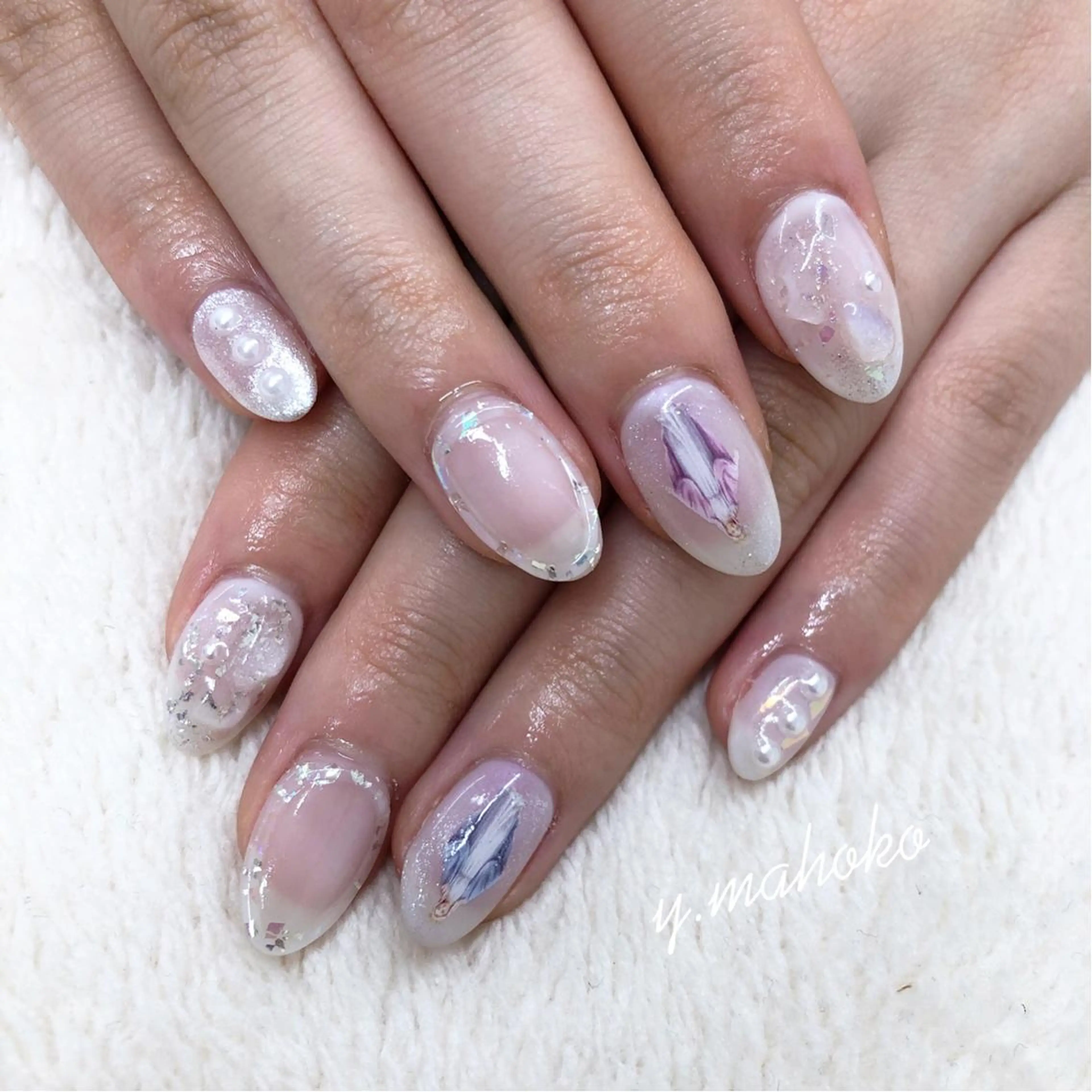 ネイル ハンドネイル She nail studio 原宿所属・パラジェル有/ スカルプ/mahoのネイルデザイン