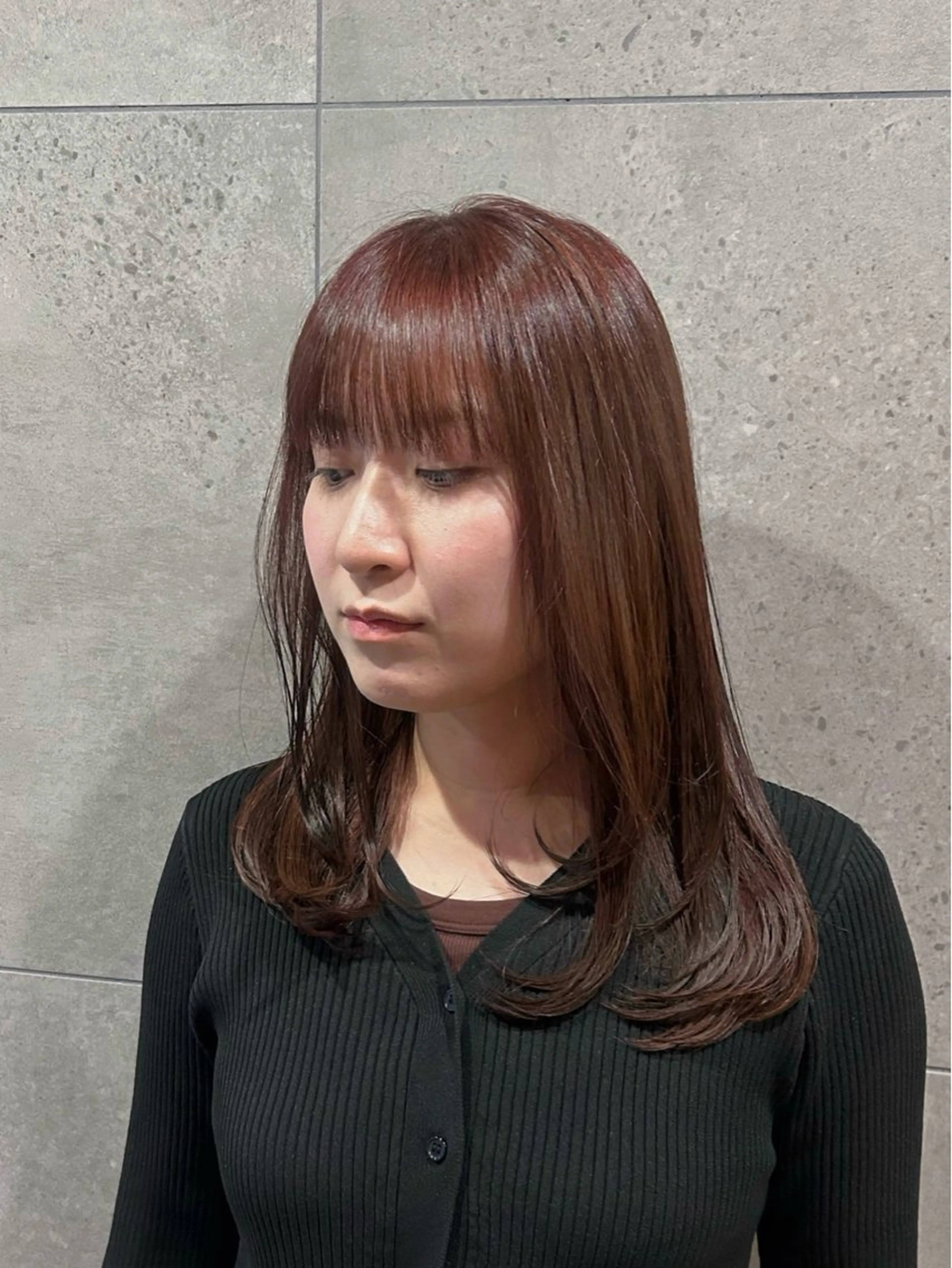 セミロング カラー 艶カラー🫧/ 板倉かなみのヘアスタイル