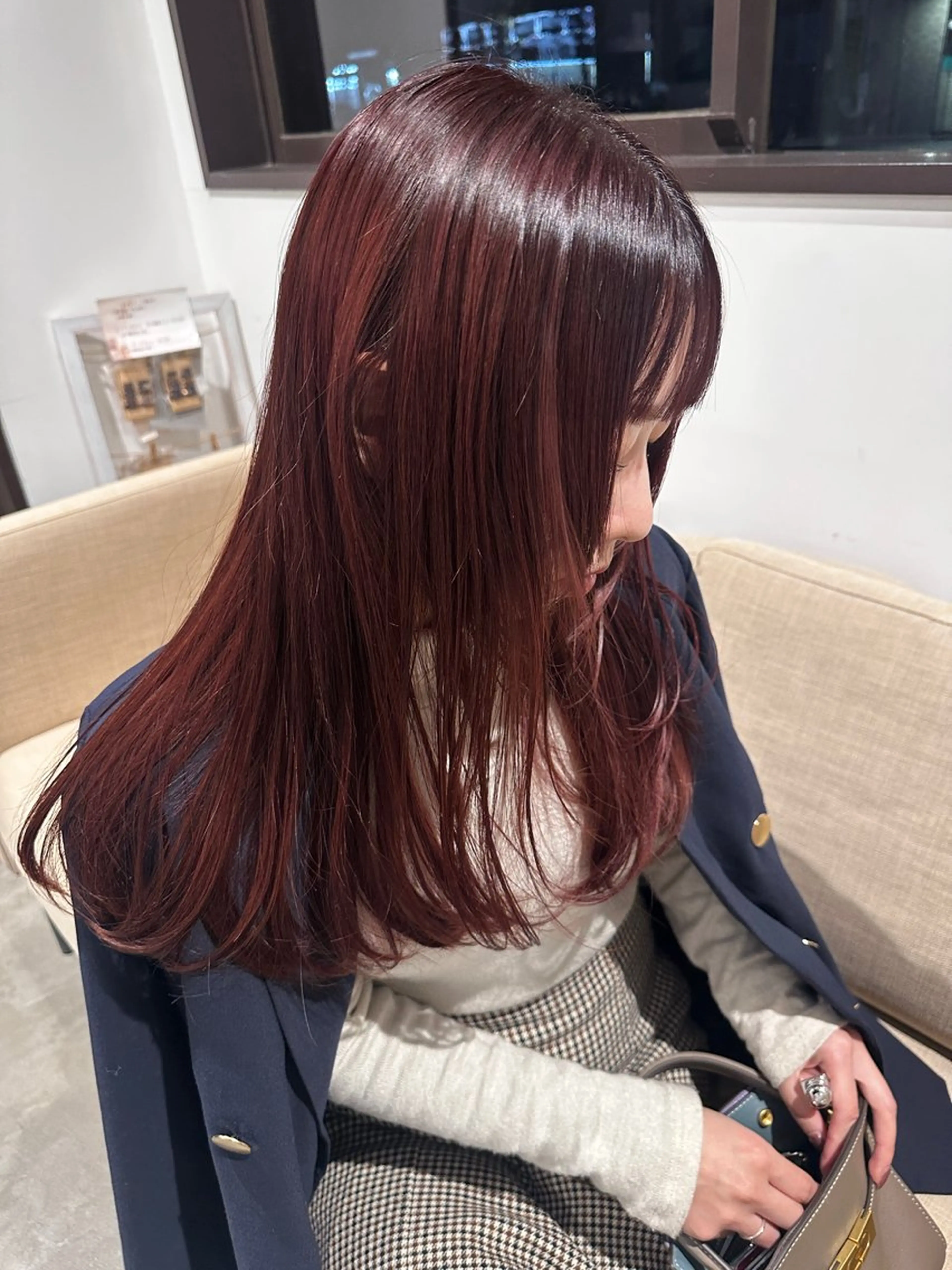 カラー レッドカラー 岐阜の美容師 HONOKAのヘアスタイル