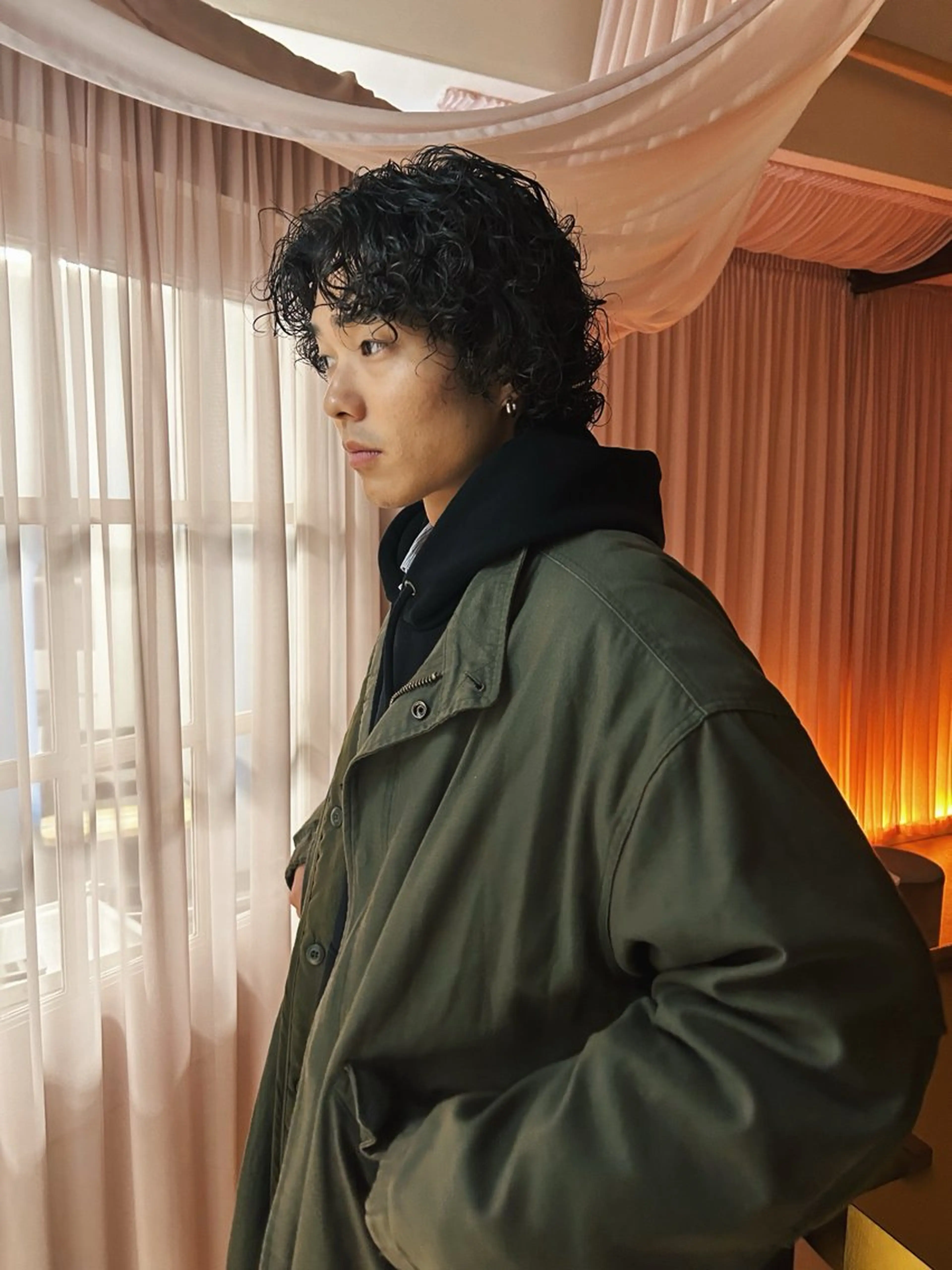 ミディアム パーマ メンズ DIXBON所属・メンズパーマ ナカムラヒロトのヘアスタイル