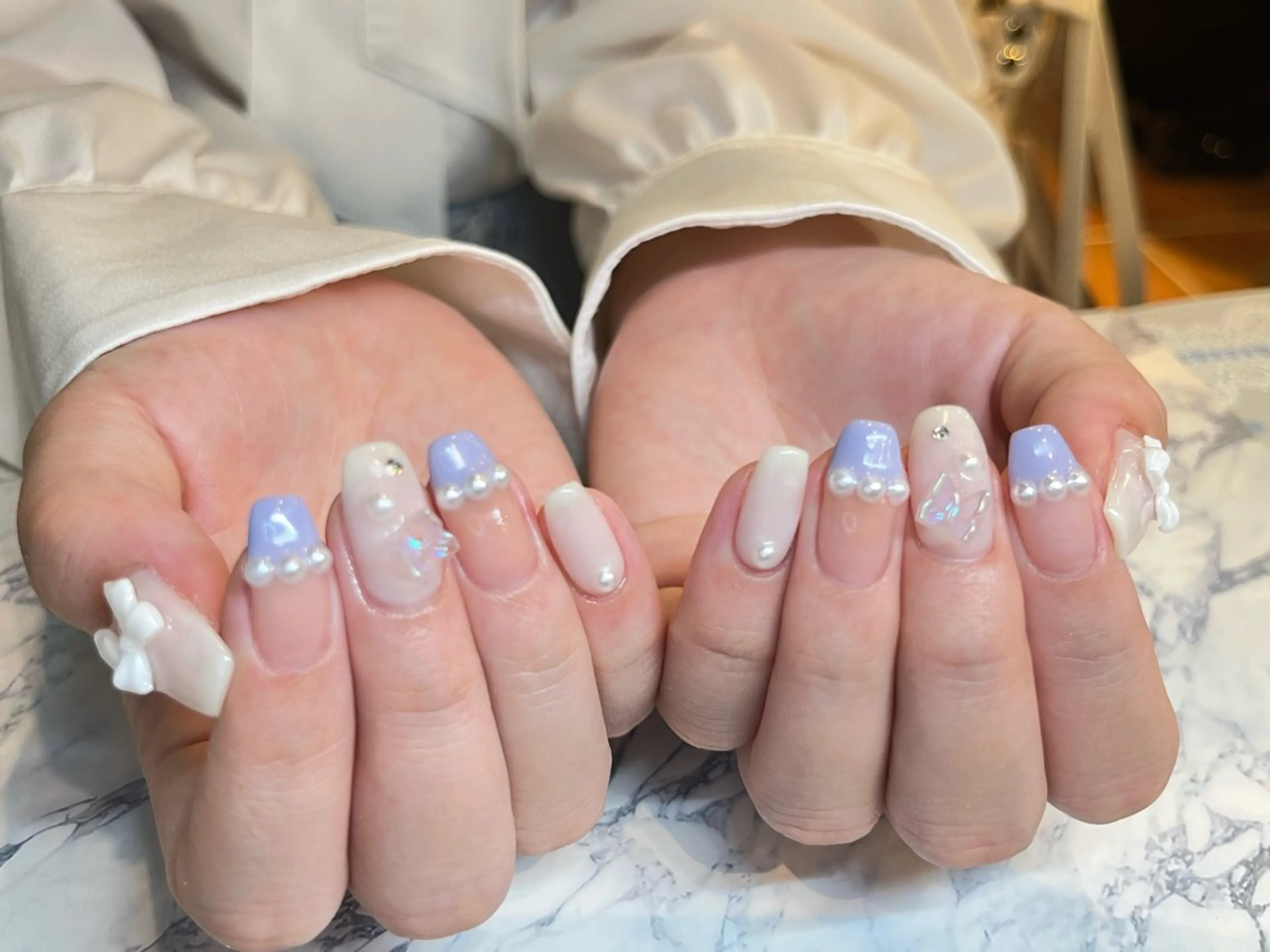 ネイル アートネイル オフィスネイル ワンカラーネイル ショートネイル ネイルサロン　リリーブランシュ所属・森 瑞紀のネイルデザイン