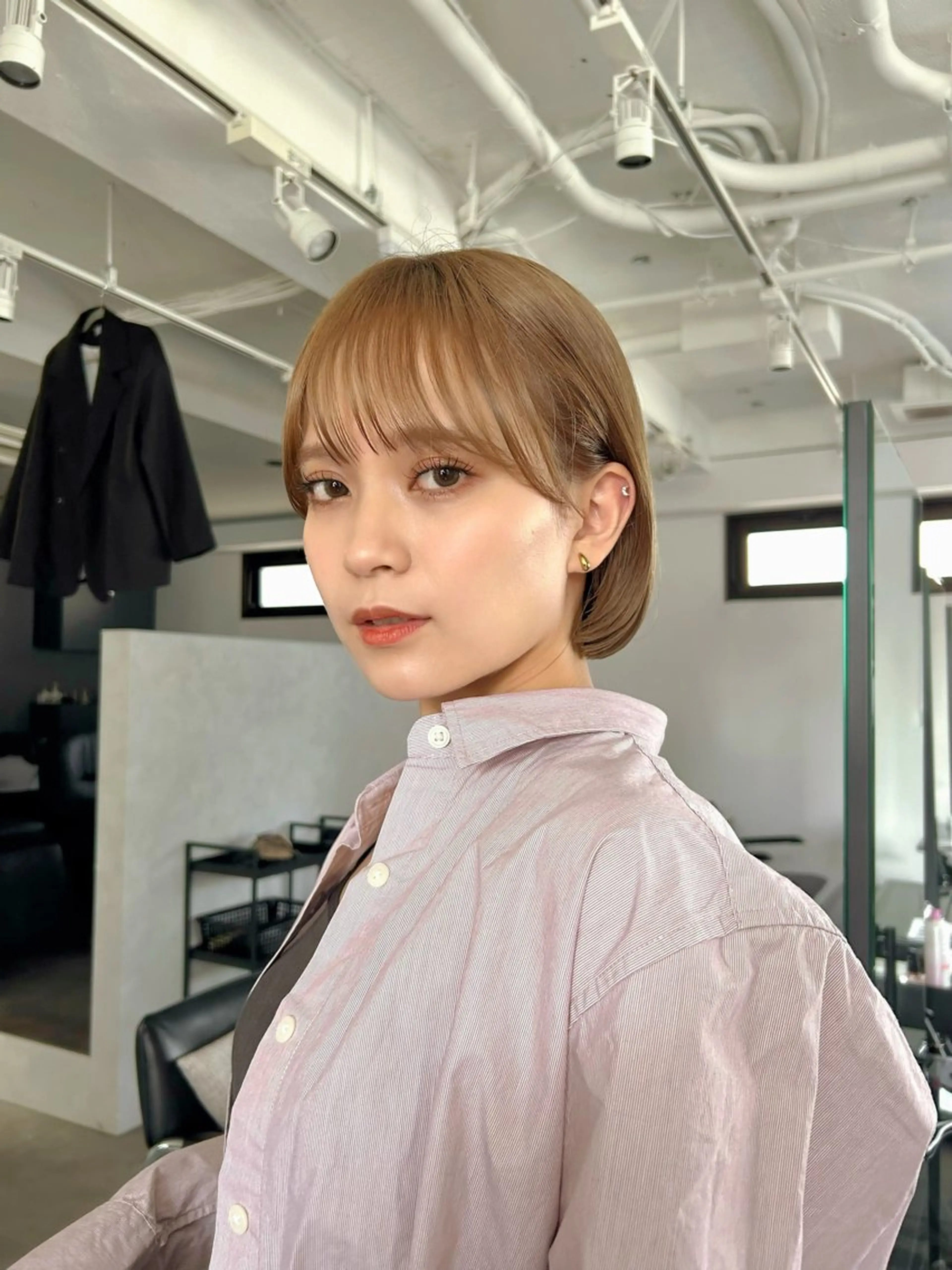 ショート カラー ボブ カット ヘアカラー 池袋ボブ/美髪 縮毛矯正taigaのヘアスタイル