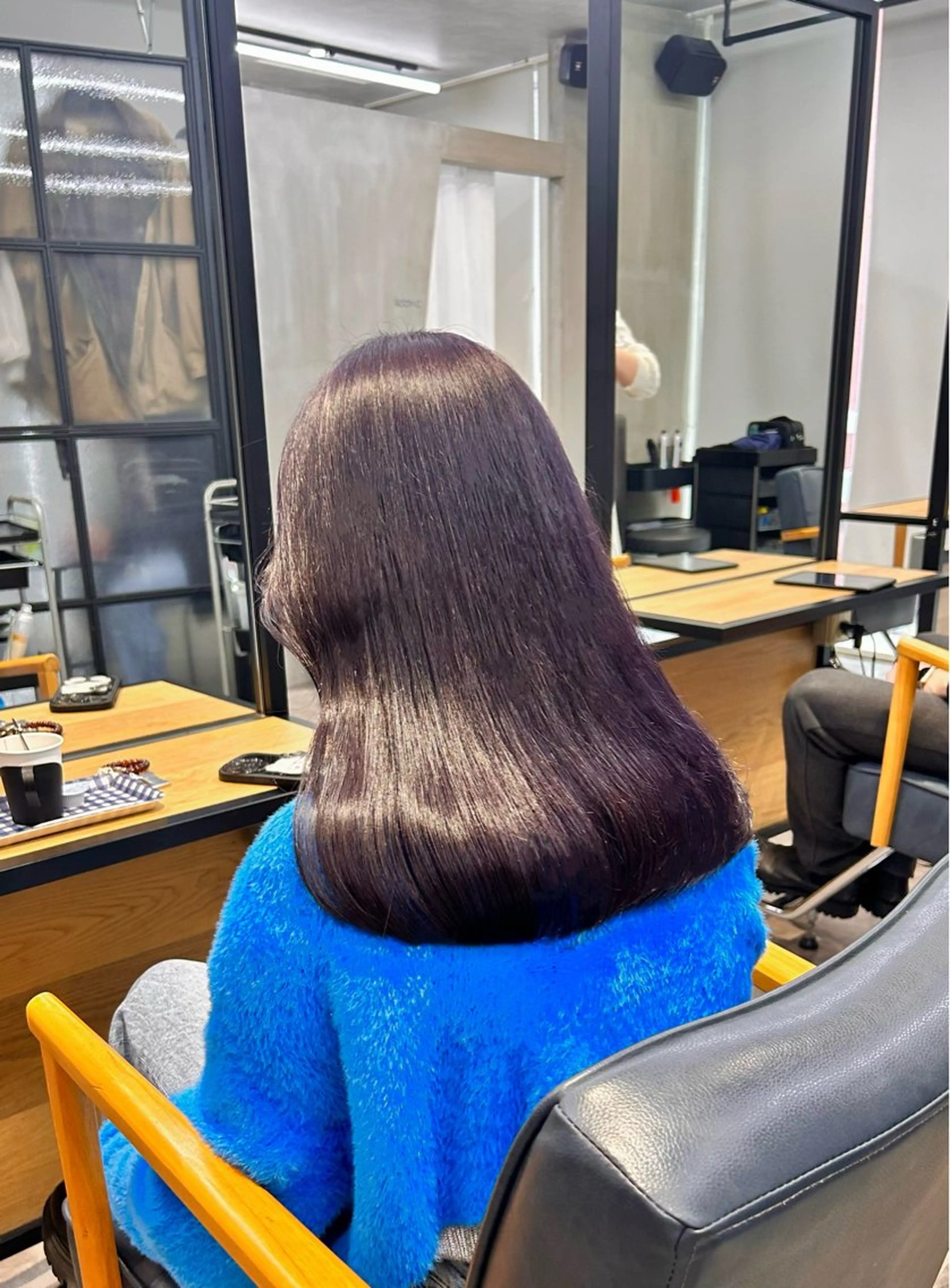 セミロング カラー 韓国×髪質改善カラー 💎hinaのヘアスタイル