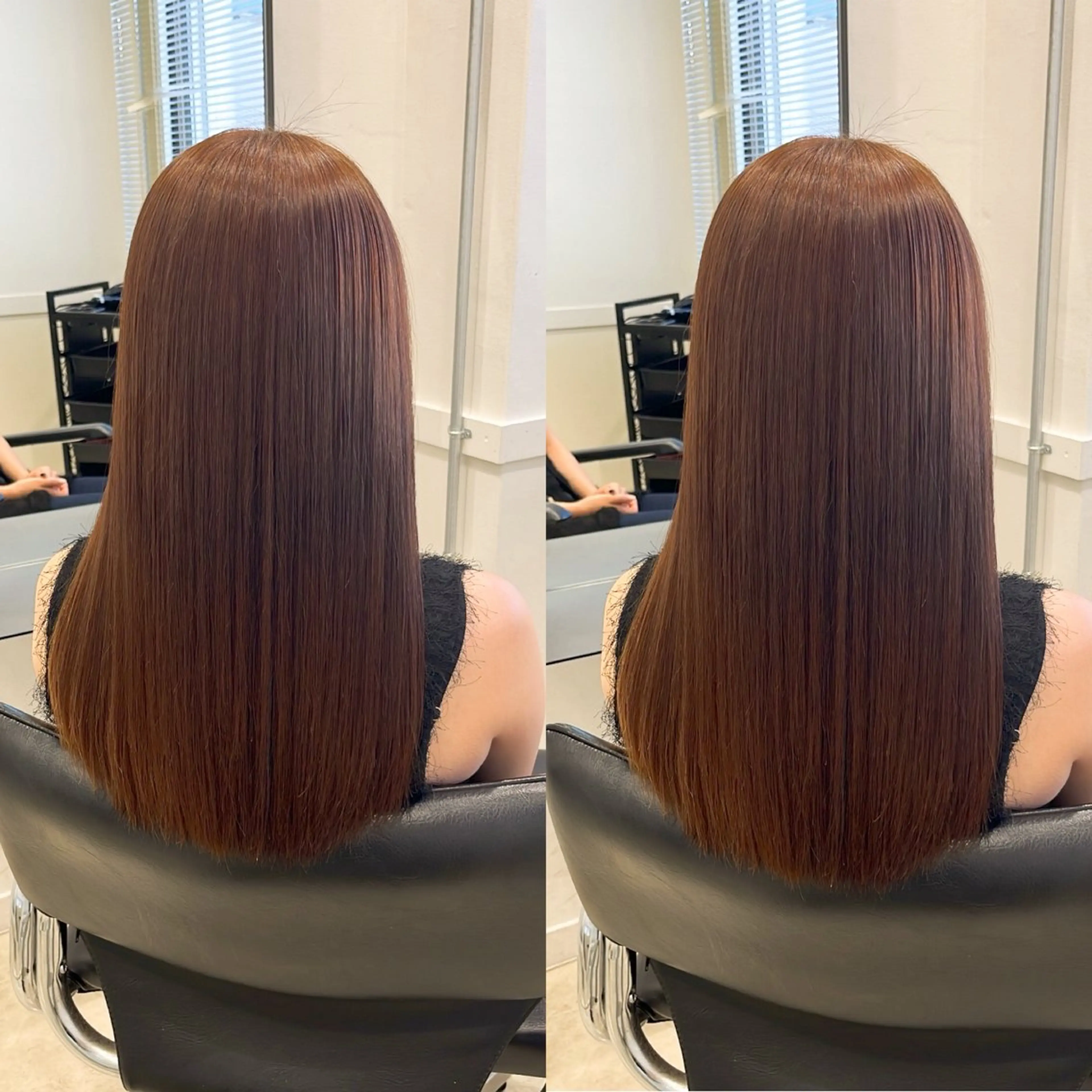 ロング 髪質改善 縮毛矯正 酸性ストレート 縮毛矯正/髪質改善 /レイヤー/韓国のヘアスタイル