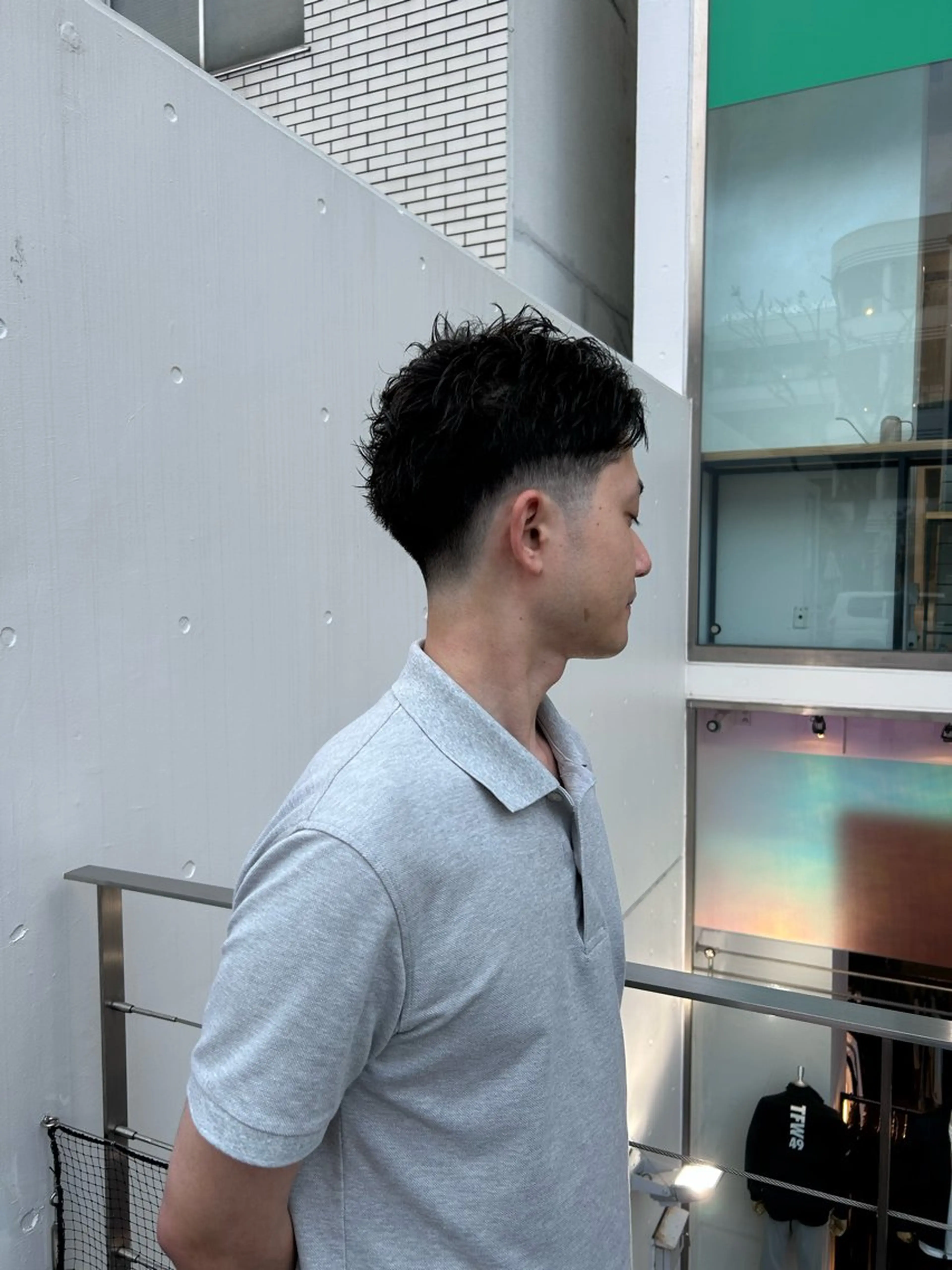 ショート カラー パーマ メンズ フェードカット メンズパーマ スパイキーショート ショートヘア メンズ カラー特化/ カラー特化/池田海斗のヘアスタイル