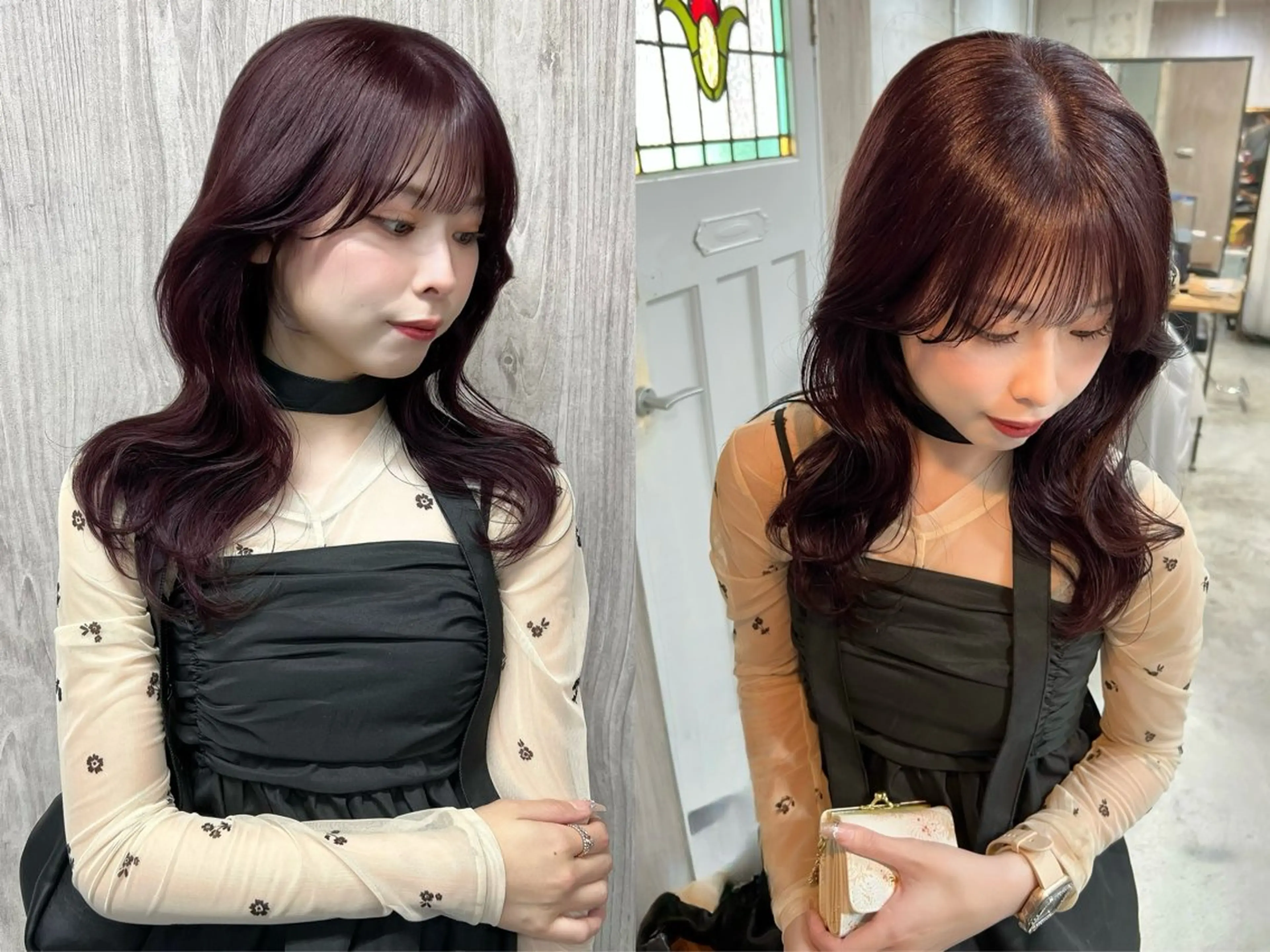 セミロング 韓国風ヘア カット ヘアカラー lafit kaedeのヘアスタイル