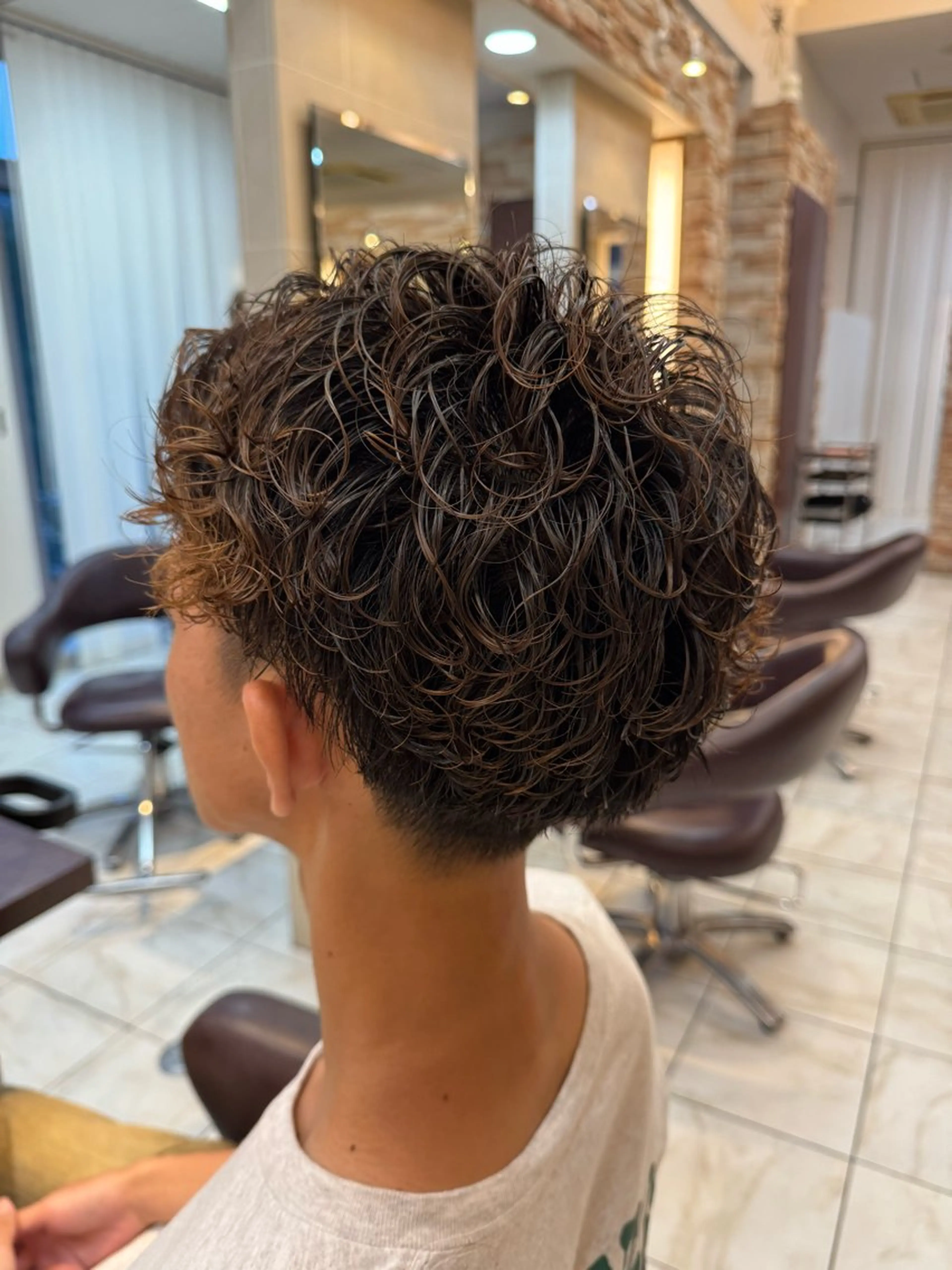 パーマ メンズ カット パーマ ⭐️透明感カラー/ パーマ⭐️宮野翔のヘアスタイル