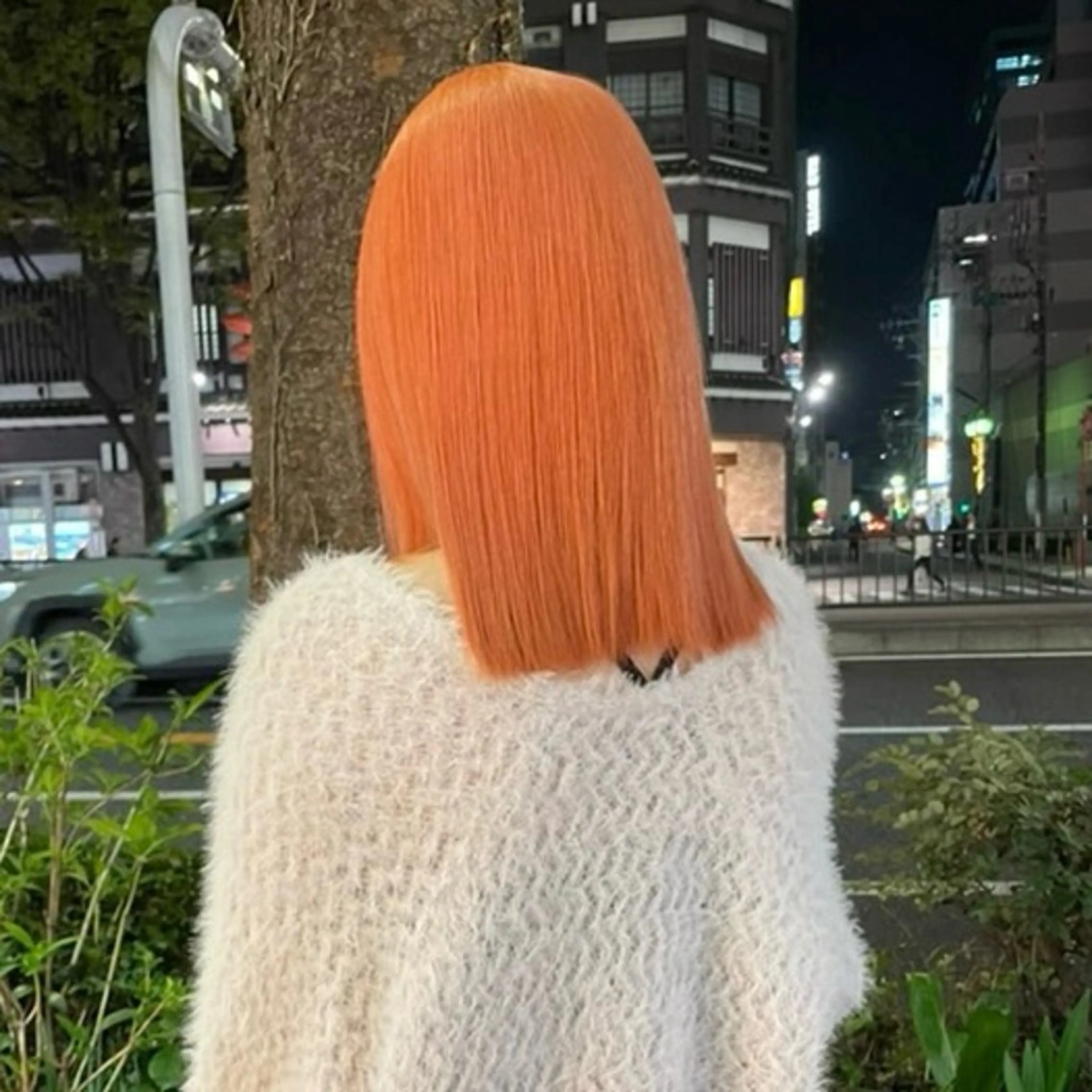 ミディアム カラー ブリーチ オレンジ カット ヘアカラー トリートメント ブリーチ/髪質改善/ ハイトーン/暖色のヘアスタイル