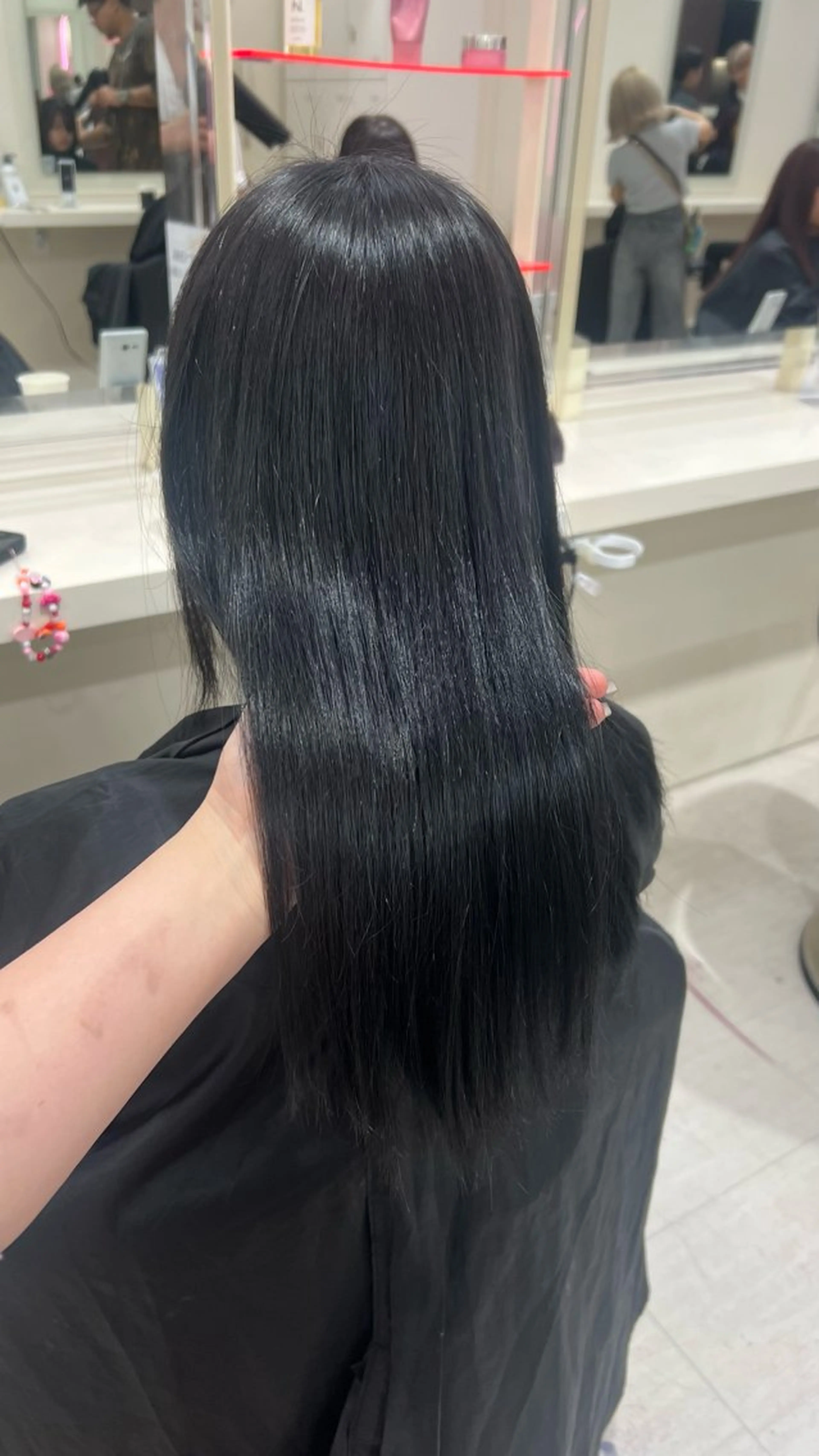 ロング カラー ヘアアレンジ 縮毛矯正 韓国レイヤー＆ピンク 艶髪🩶maikoのヘアスタイル