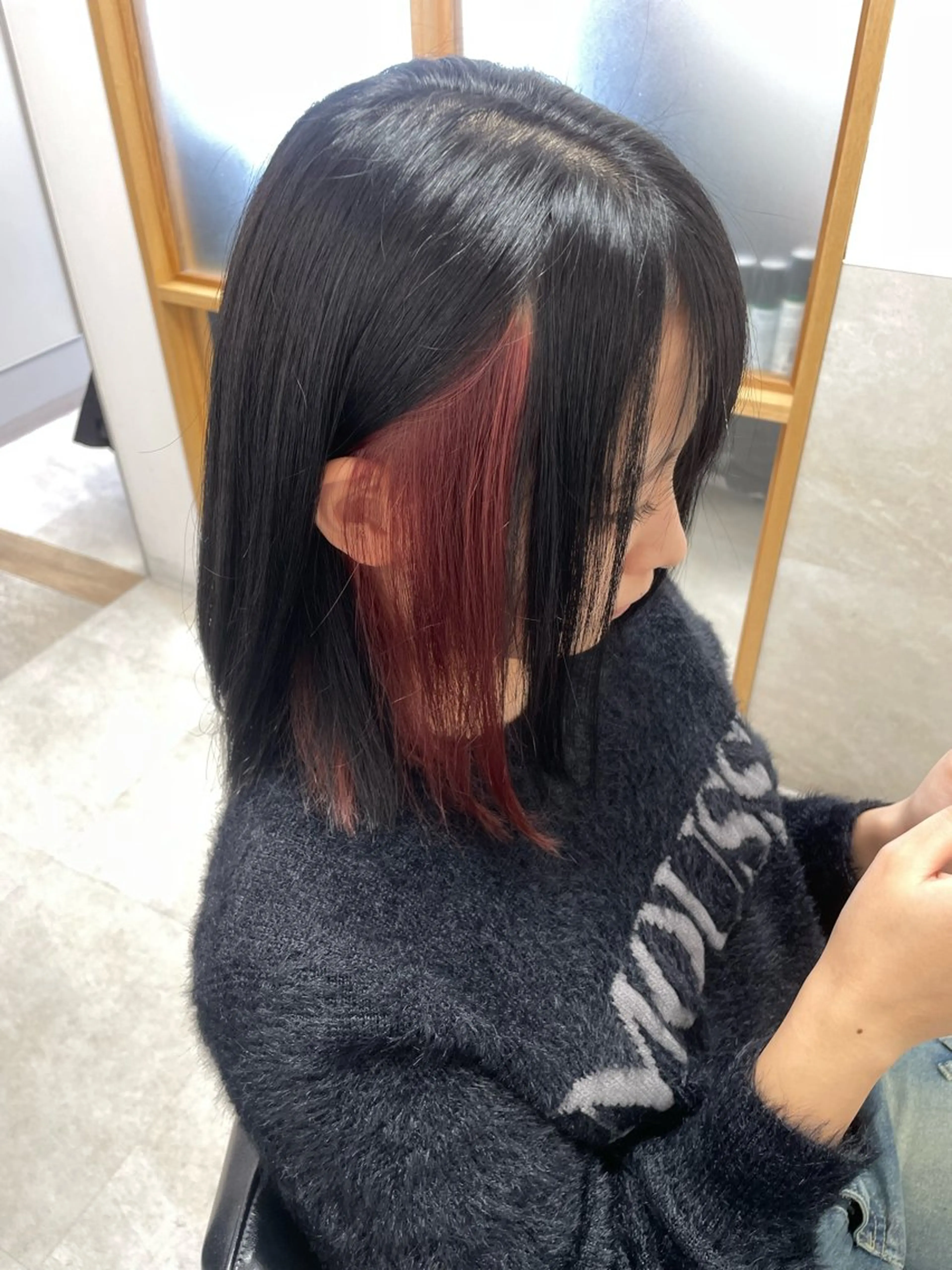 ミディアム カット ヘアカラー Go today shaire salon所属・BLEACH 🟥 PERM 天神🏆のヘアスタイル