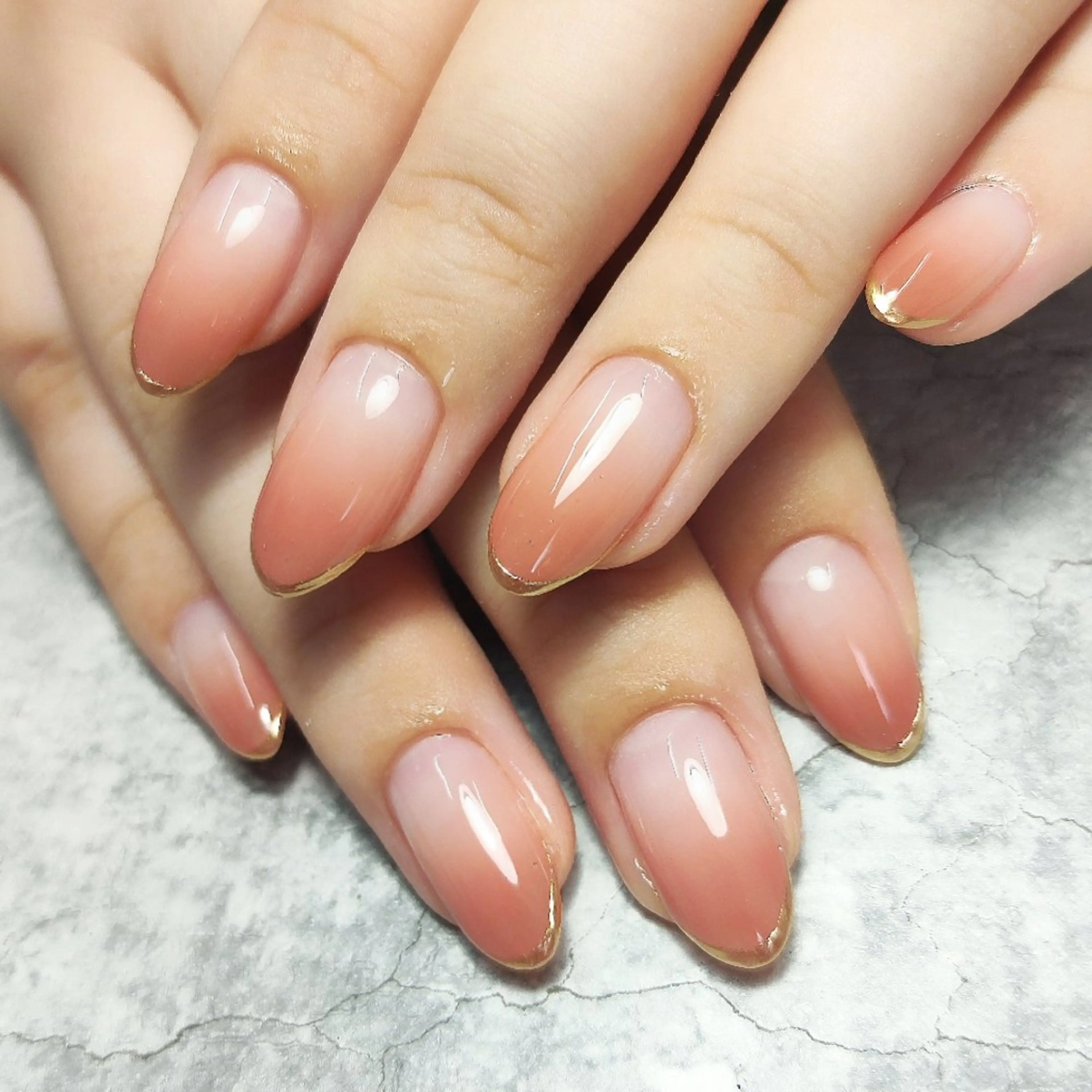 ネイル フレンチネイル ミラーネイル ピンク 個人サロン saltnailのネイルデザイン