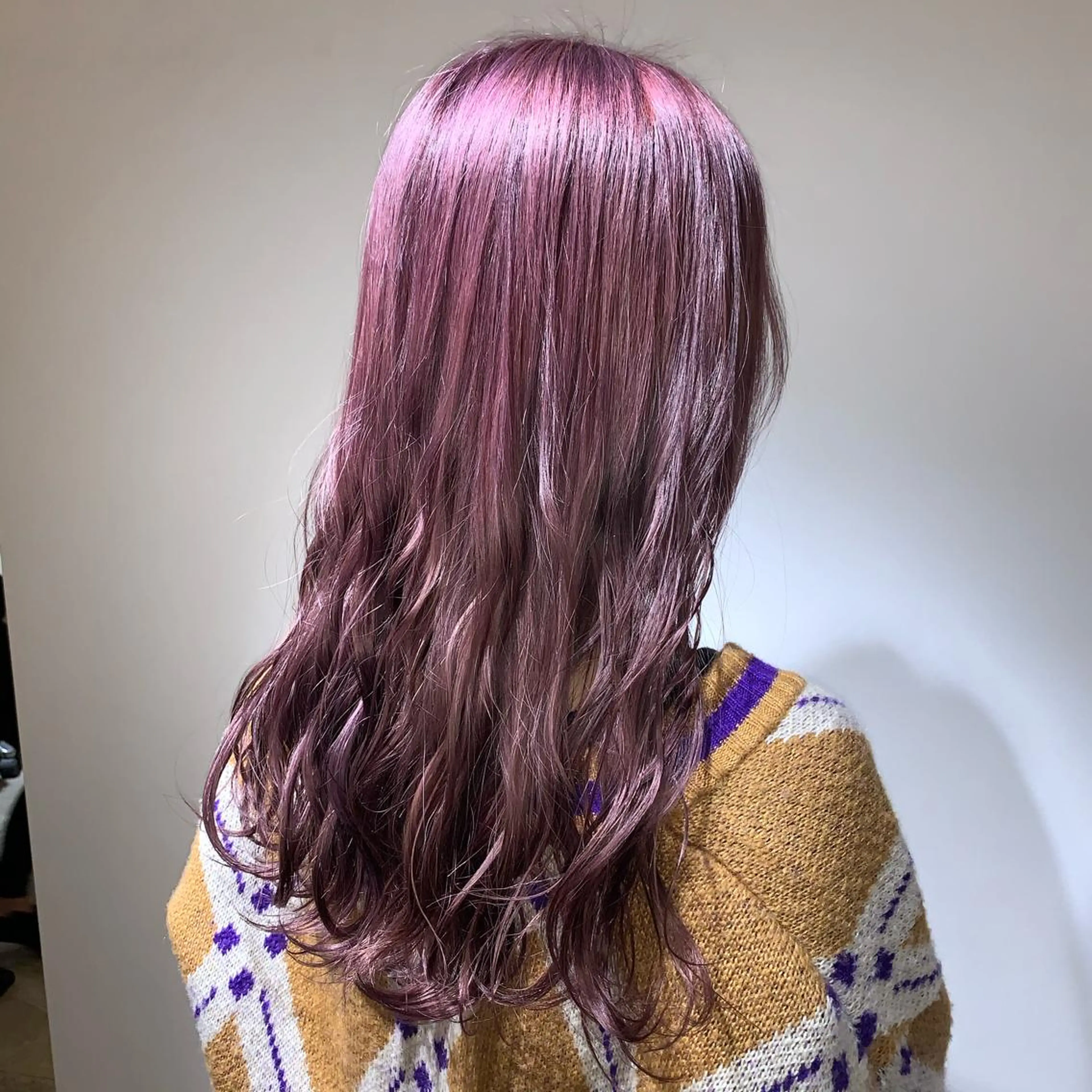 ロング カラー ブリーチ ラベンダーカラー ラベンダーピンク ピンクカラー 中島 直哉のヘアスタイル