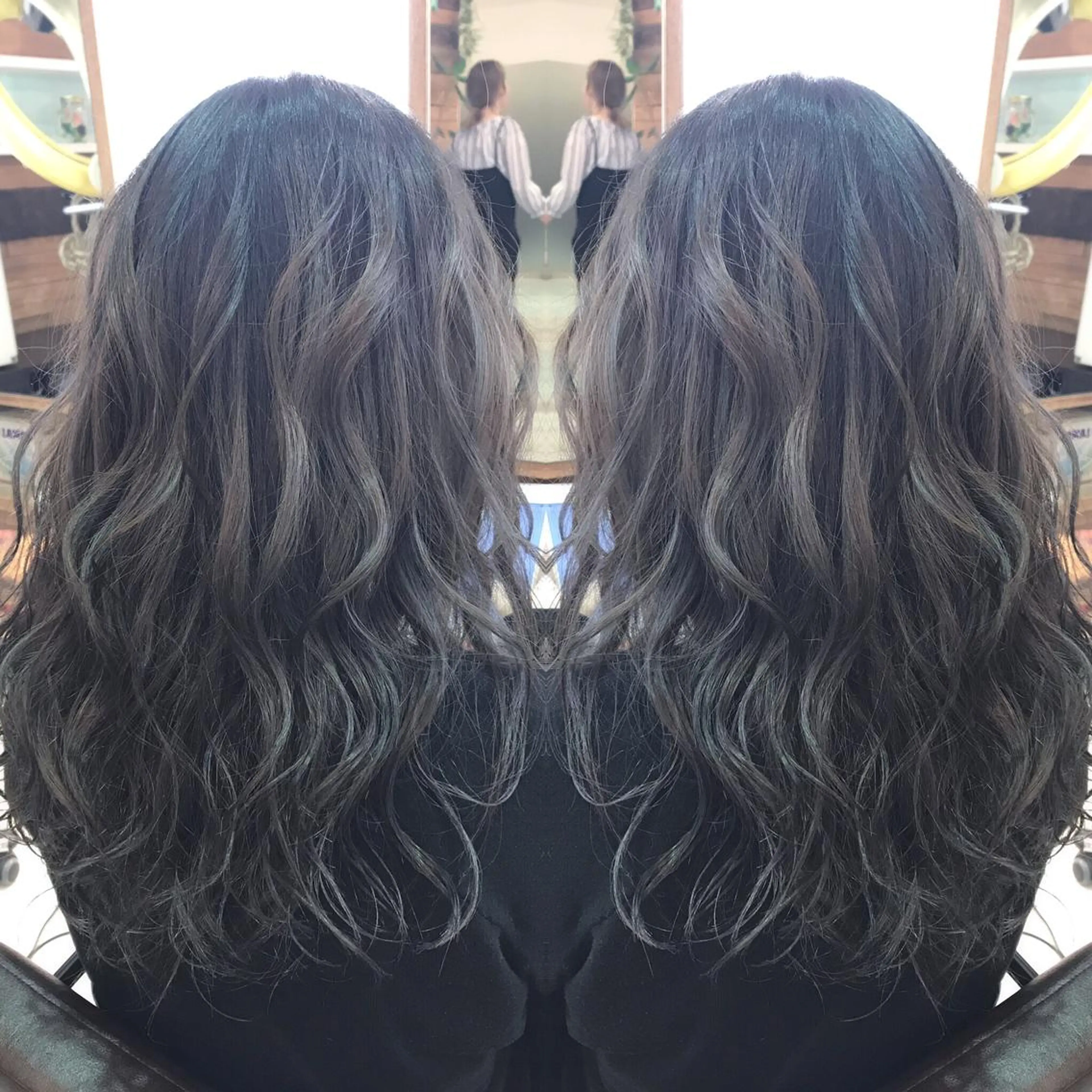 ロング カラー ハイライトカラー イルミナカラー ハイライト 青木 茂樹⭐️ 透明感カラーのヘアスタイル