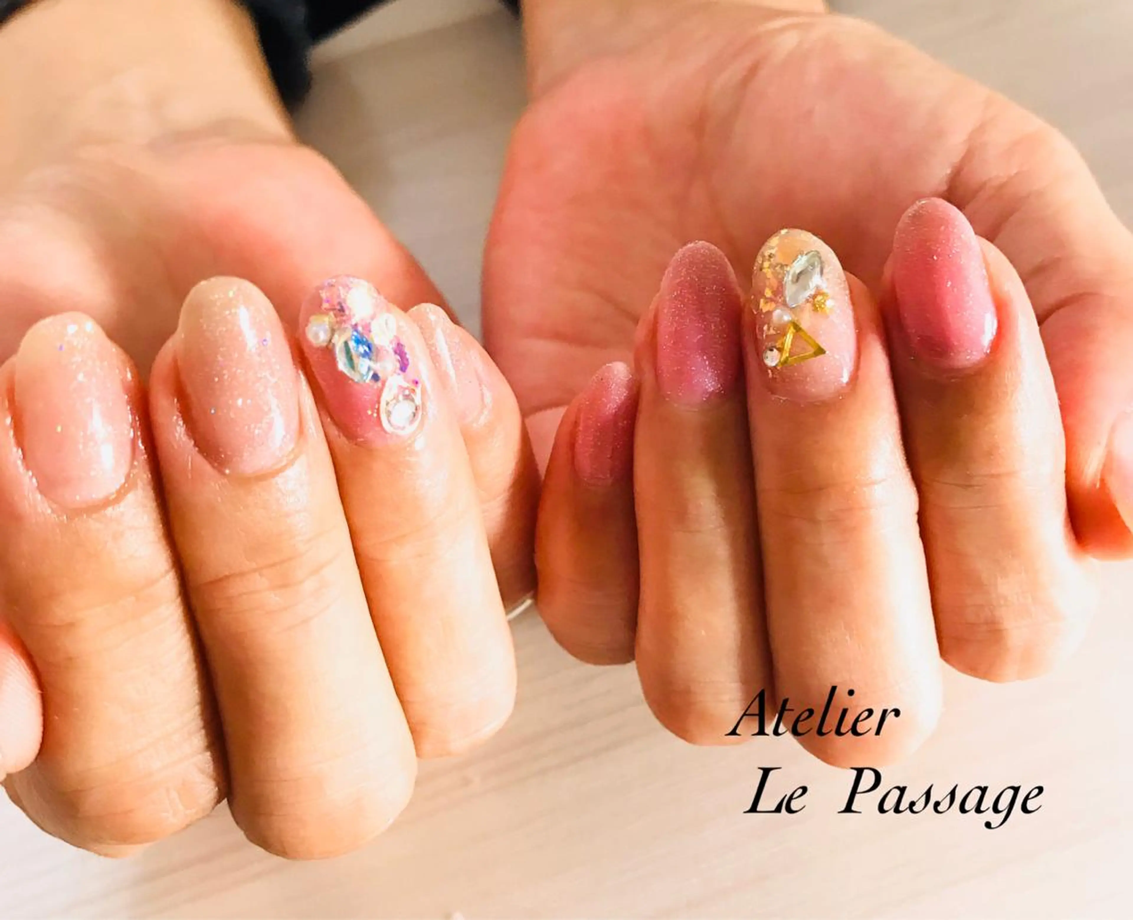 ネイル ジェルネイル オフィスネイル パラジェル シンプルネイル 冬ネイル Atelier Le Passage所属・h nakatsukaのネイルデザイン