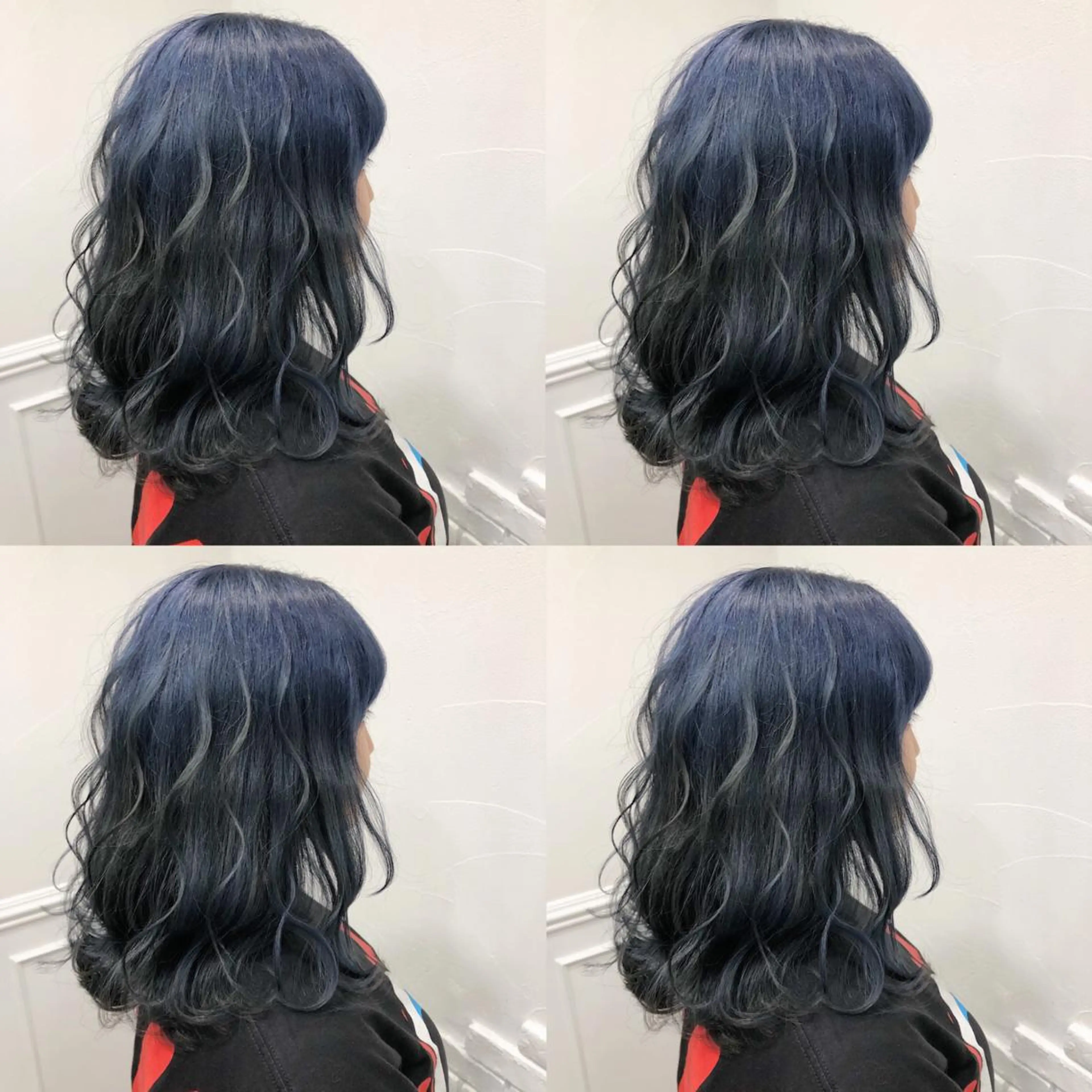 セミロング カラー ヘアアレンジ メンズ キッズ カット ヘアカラー トリートメント 💟Chloe原宿店 🩶ハイトーンのヘアスタイル