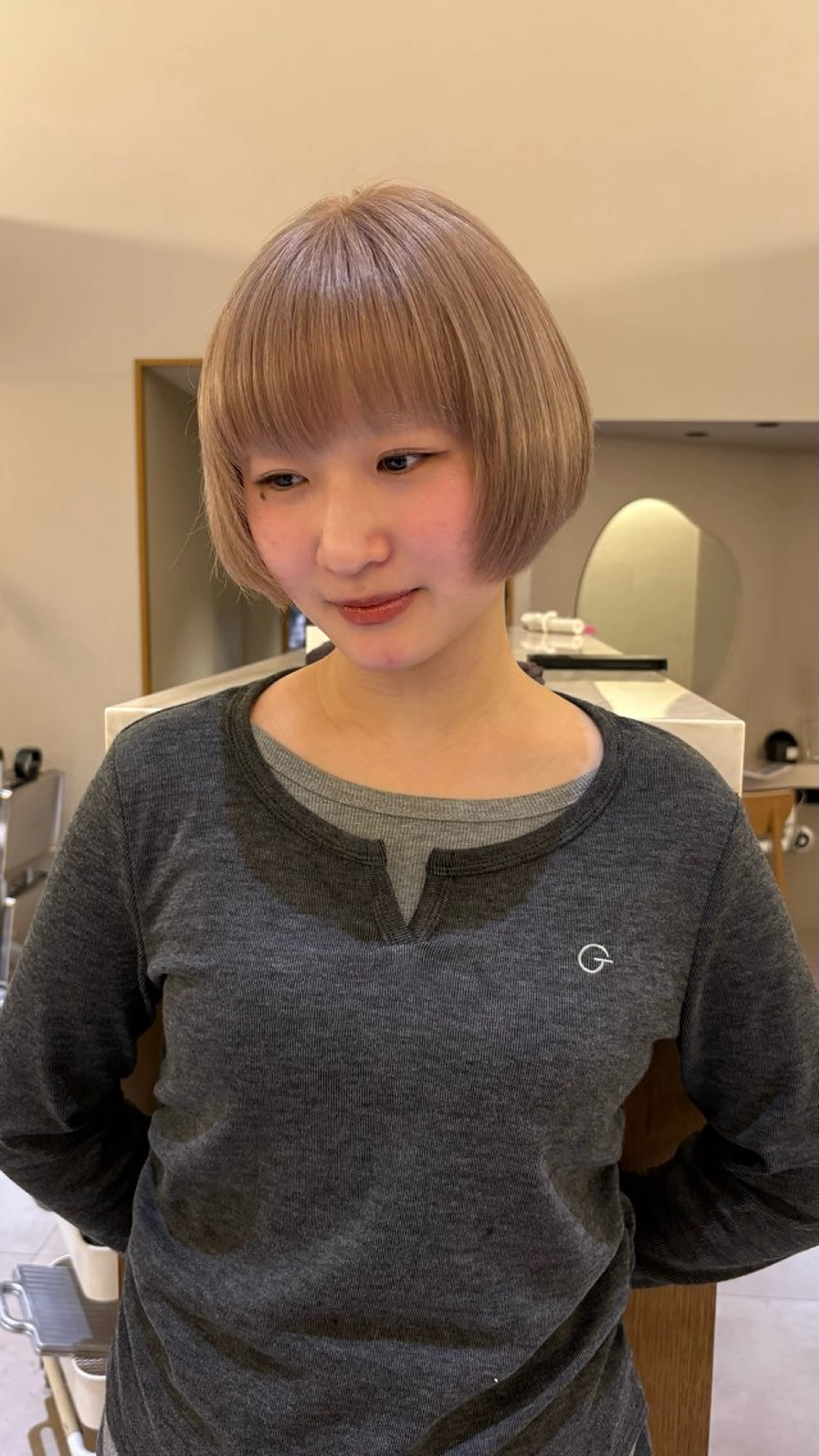 ショート カラー ヘアカラー 《無料カットモデル / perm》ナミのヘアスタイル