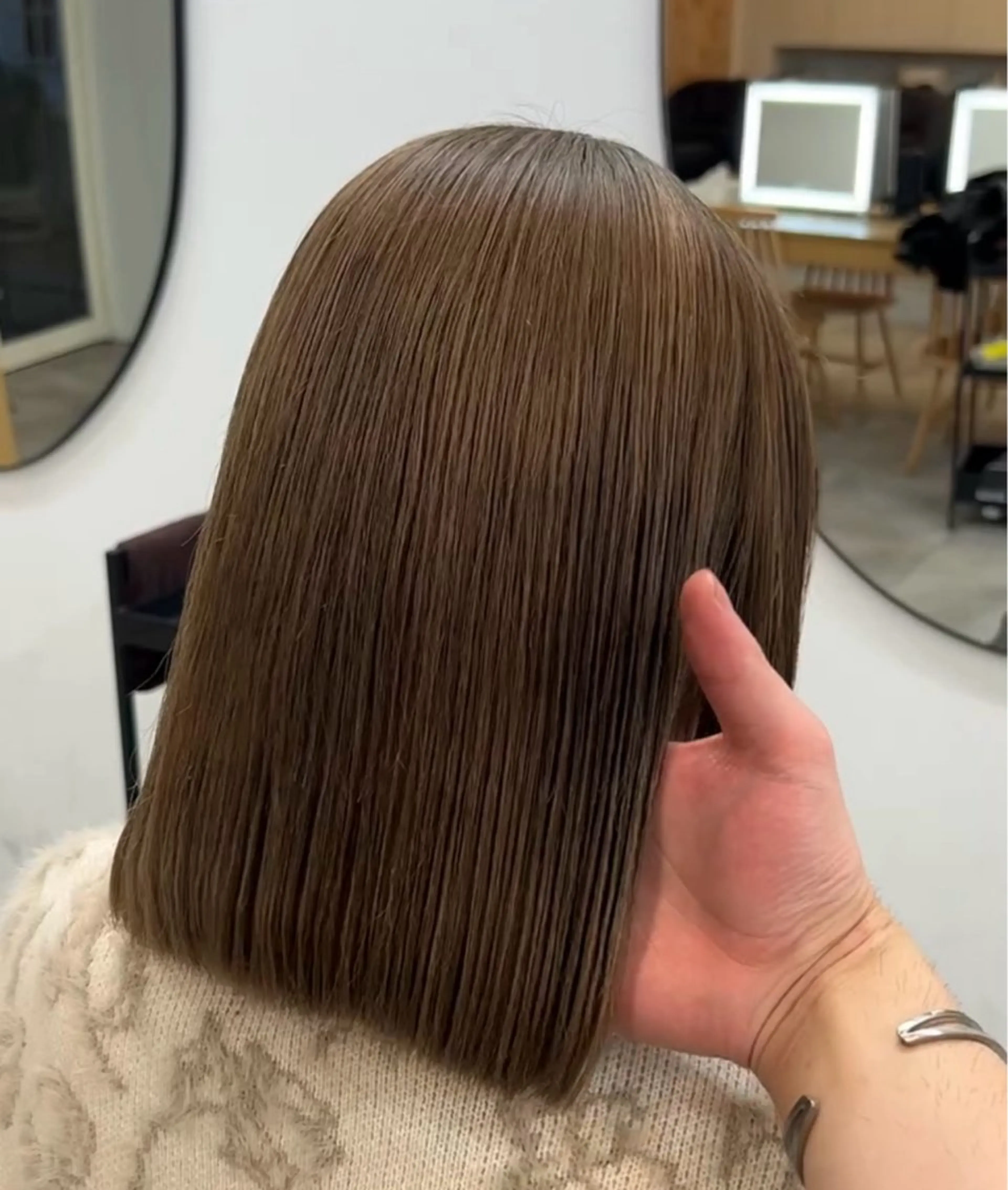 ミディアム カラー ベージュカラー ブリーチ ブリーチカラー/原宿 /髪質改善/shinのヘアスタイル