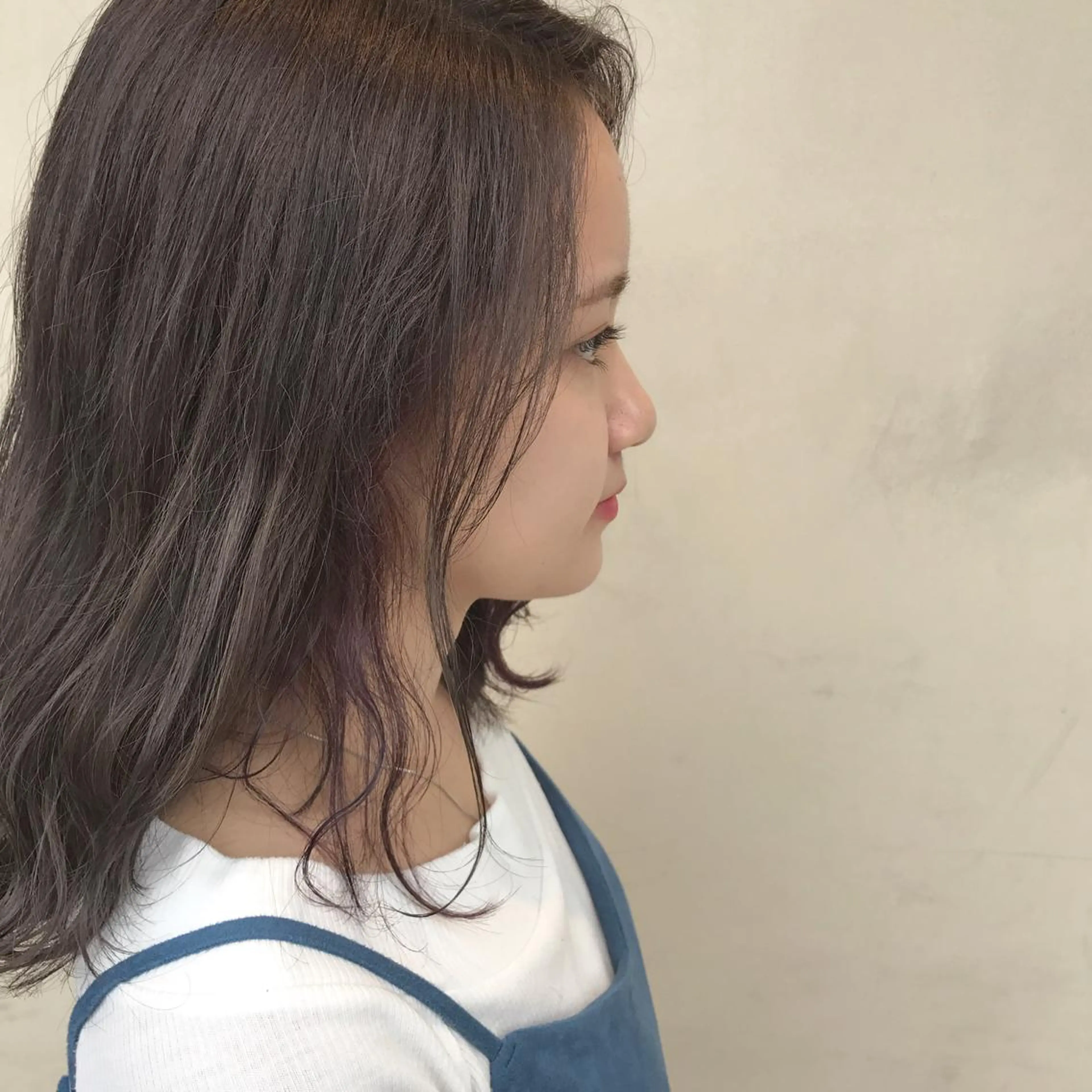 ミディアム カラー グレージュ 艶髪育成サロン 京橋　shinのヘアスタイル