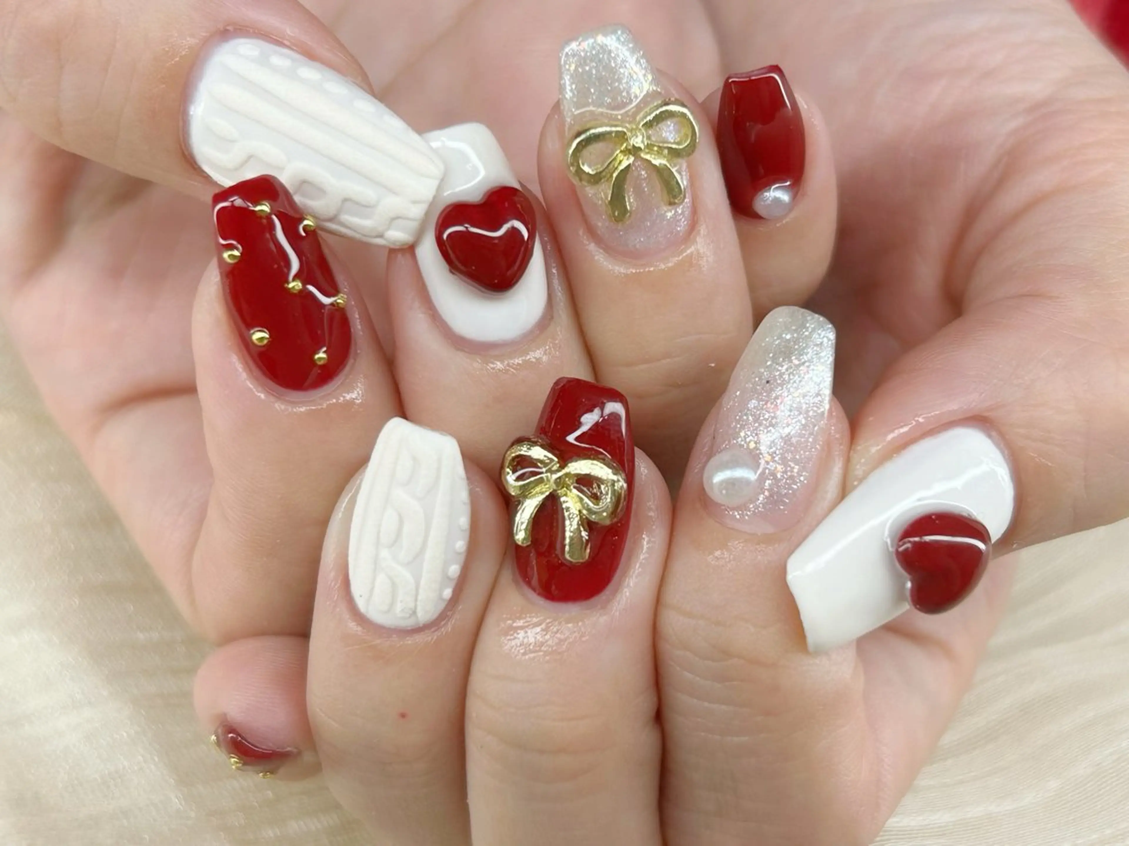 ネイル アートネイル 成人式 長さ出し フットネイル マグネットネイル ハンドネイル Lino Nailのネイルデザイン